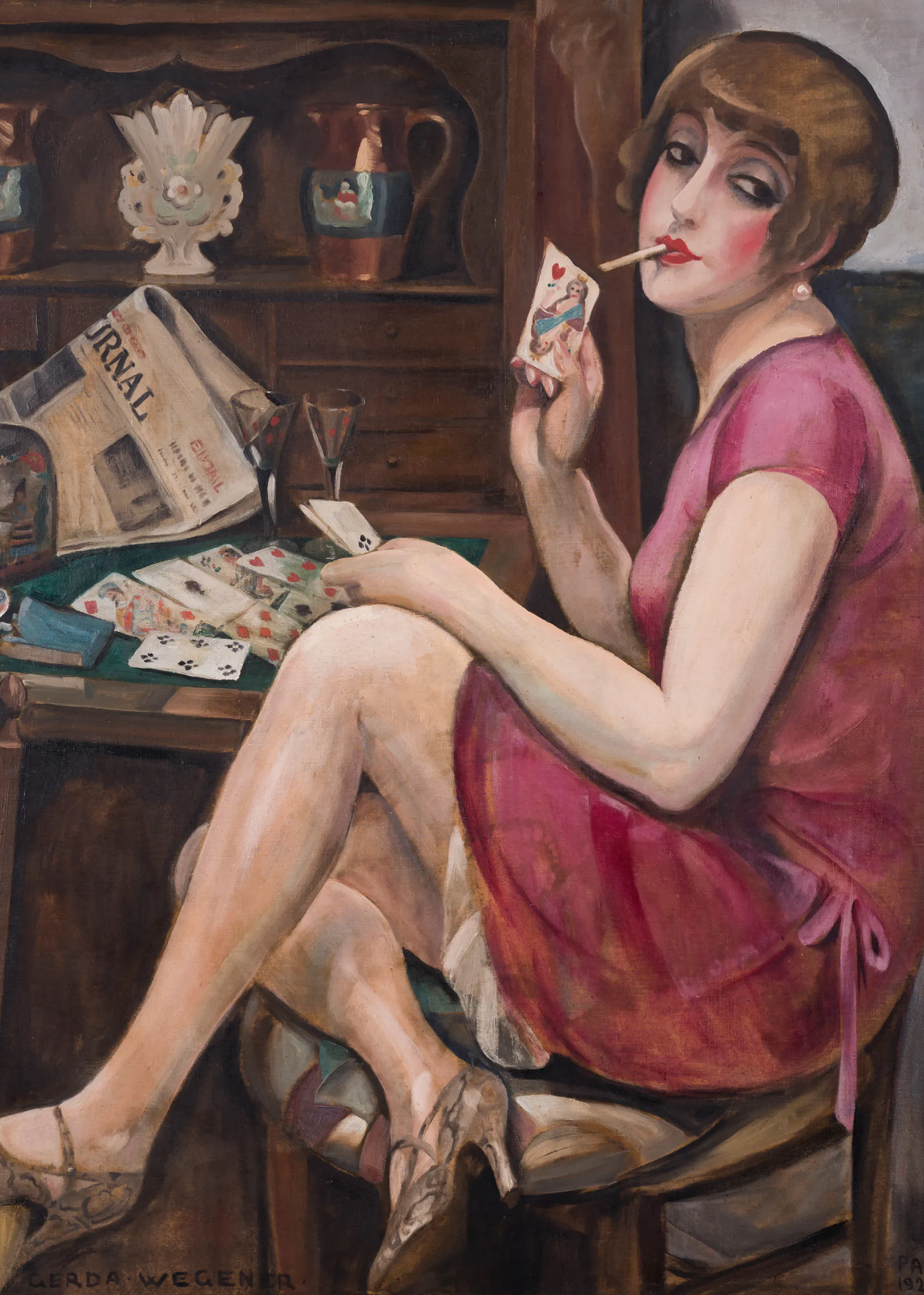 Gerda Wegener - 하트 여왕 릴리의 초상화 포스터 0