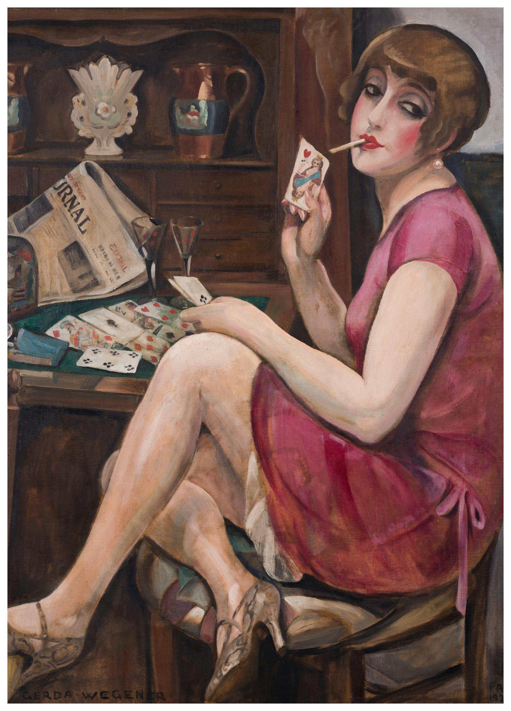 Gerda Wegener - Queen of Hearts Porträtt av Lili Poster (70x100 cm) - Poster Store