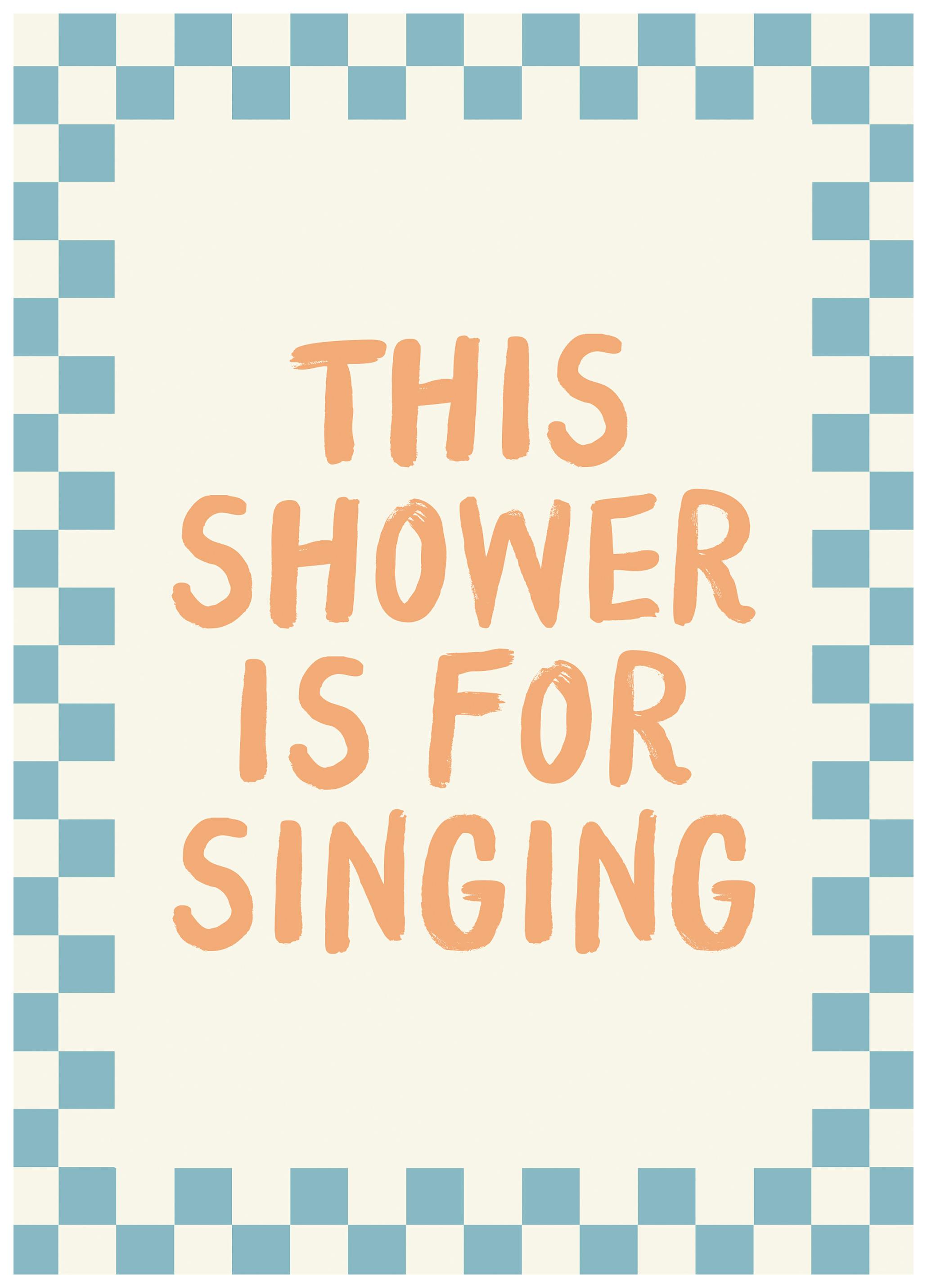 Shower Singing Poster (70x100 cm) - Poster Store