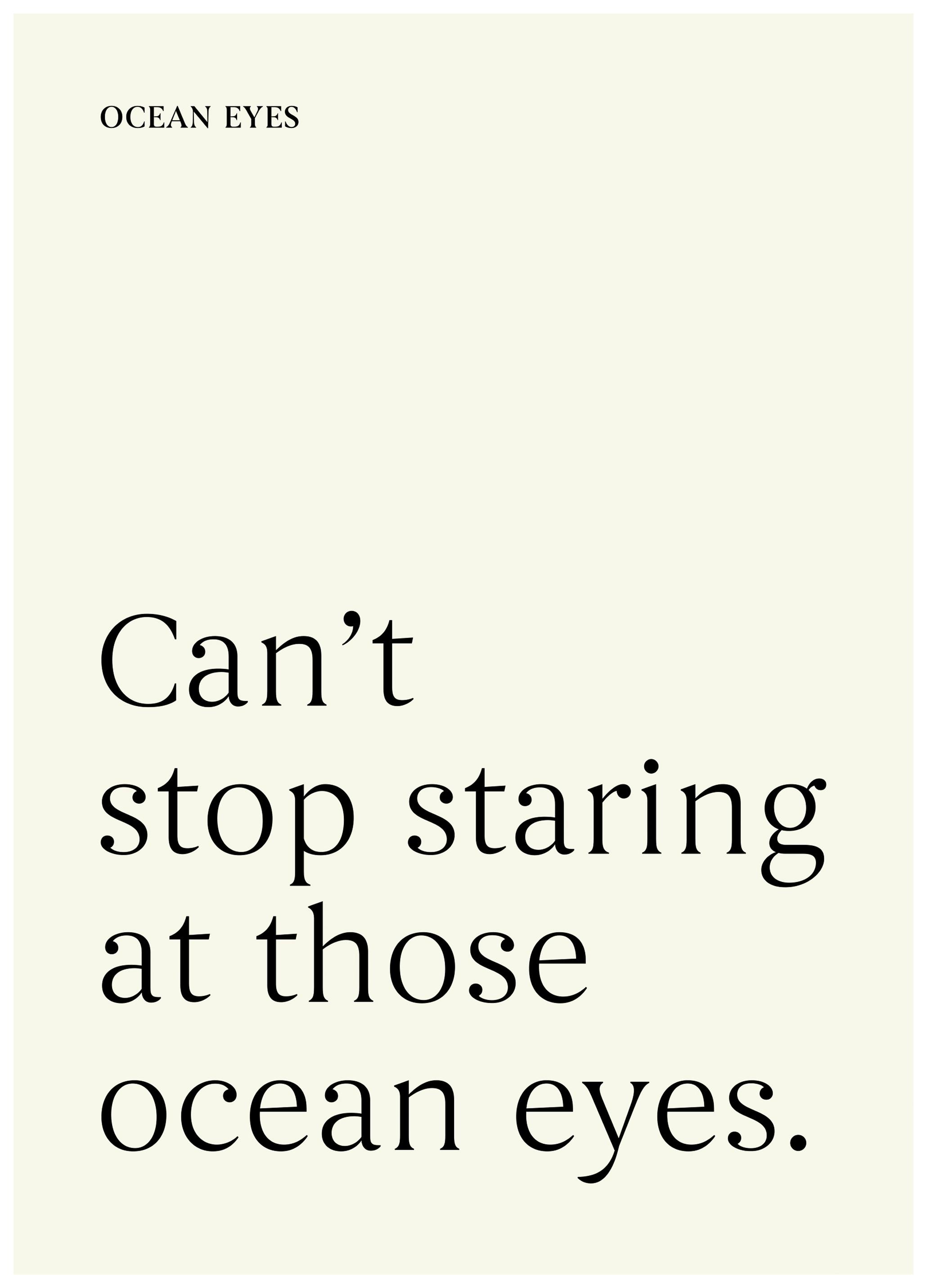 Ocean Eyes Poster (70x100 cm) - Poster Store