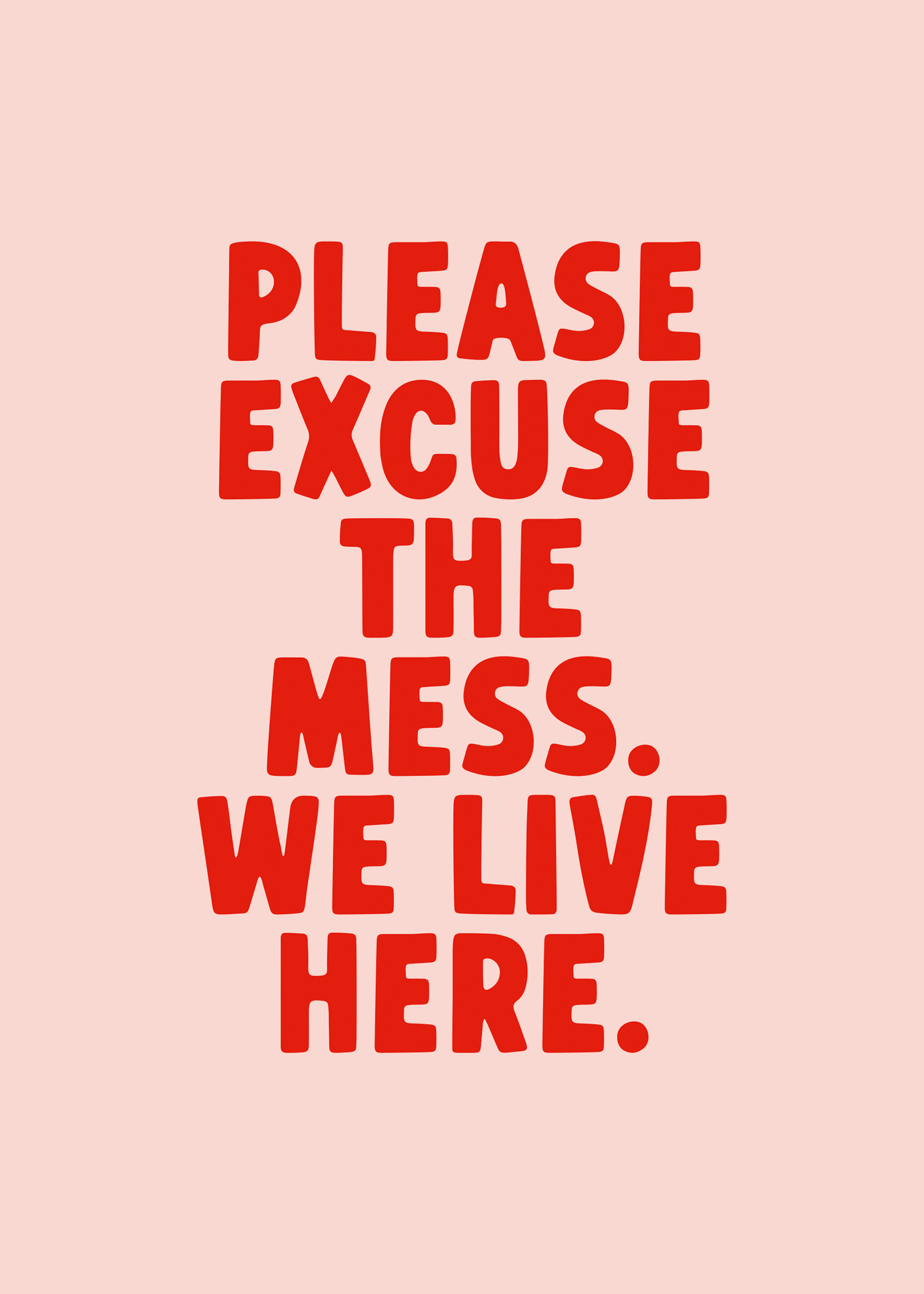 Excuse The Mess Poster 0