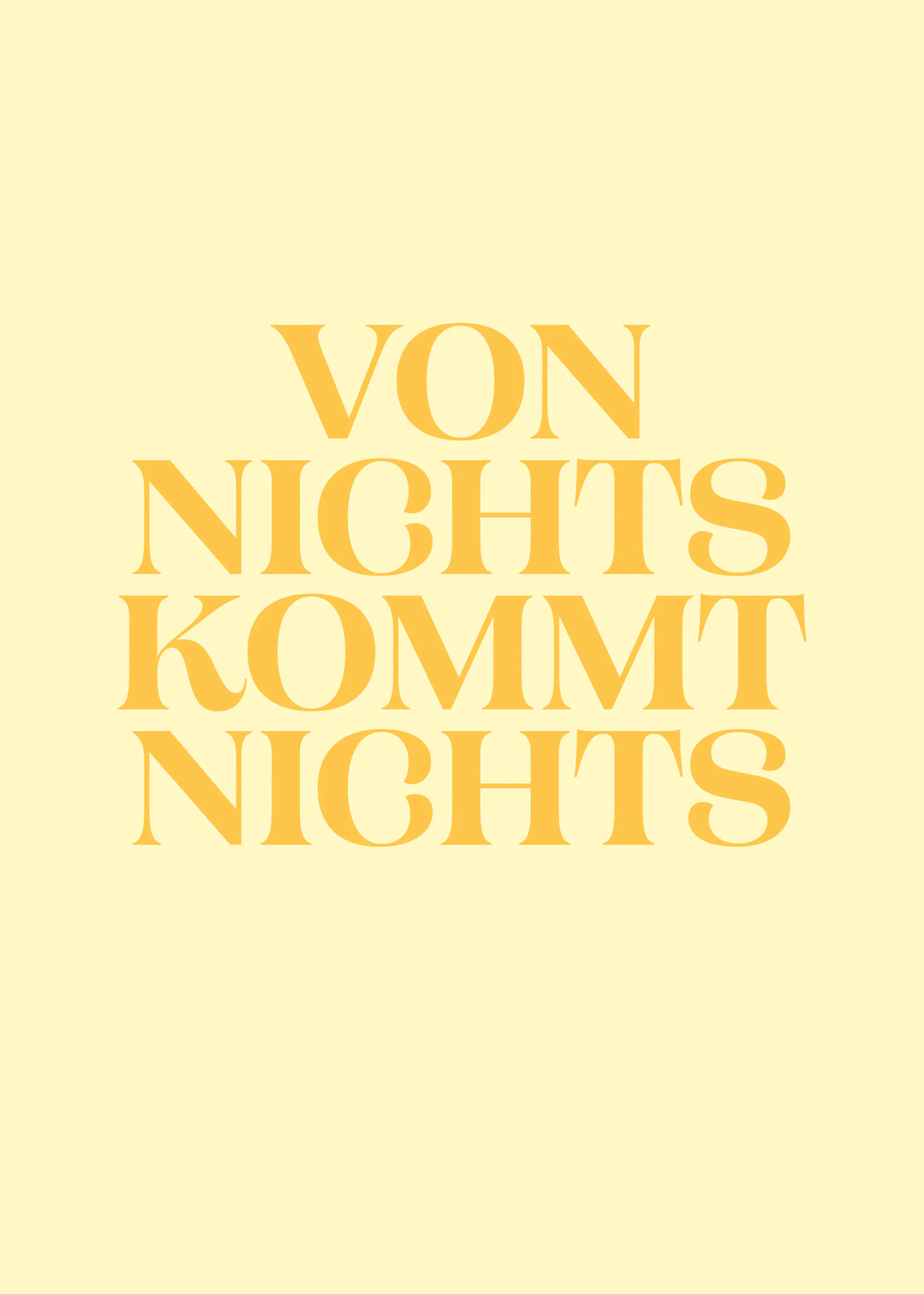 Von nichts Quote Poster 0