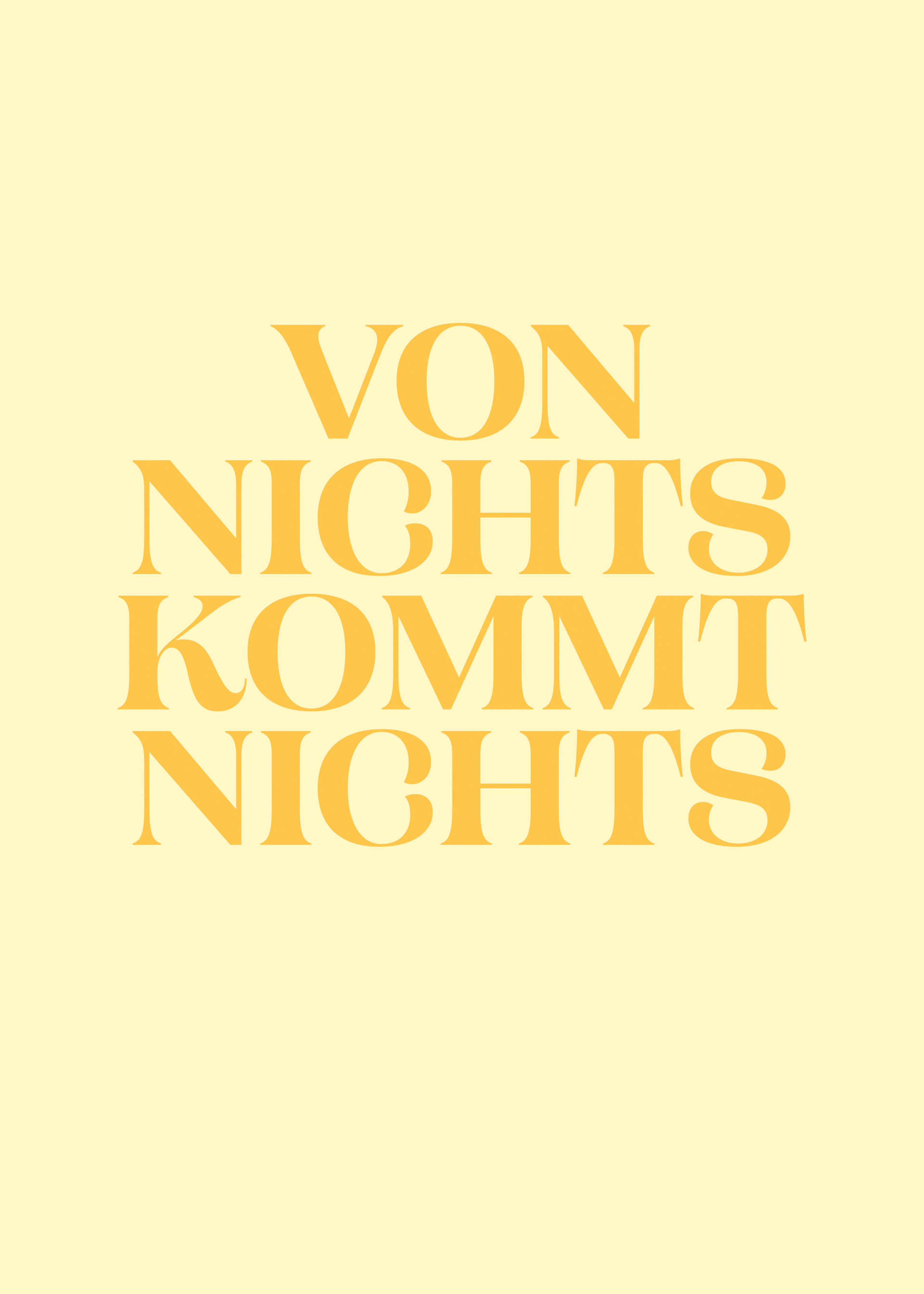 Von nichts Quote Poster 0