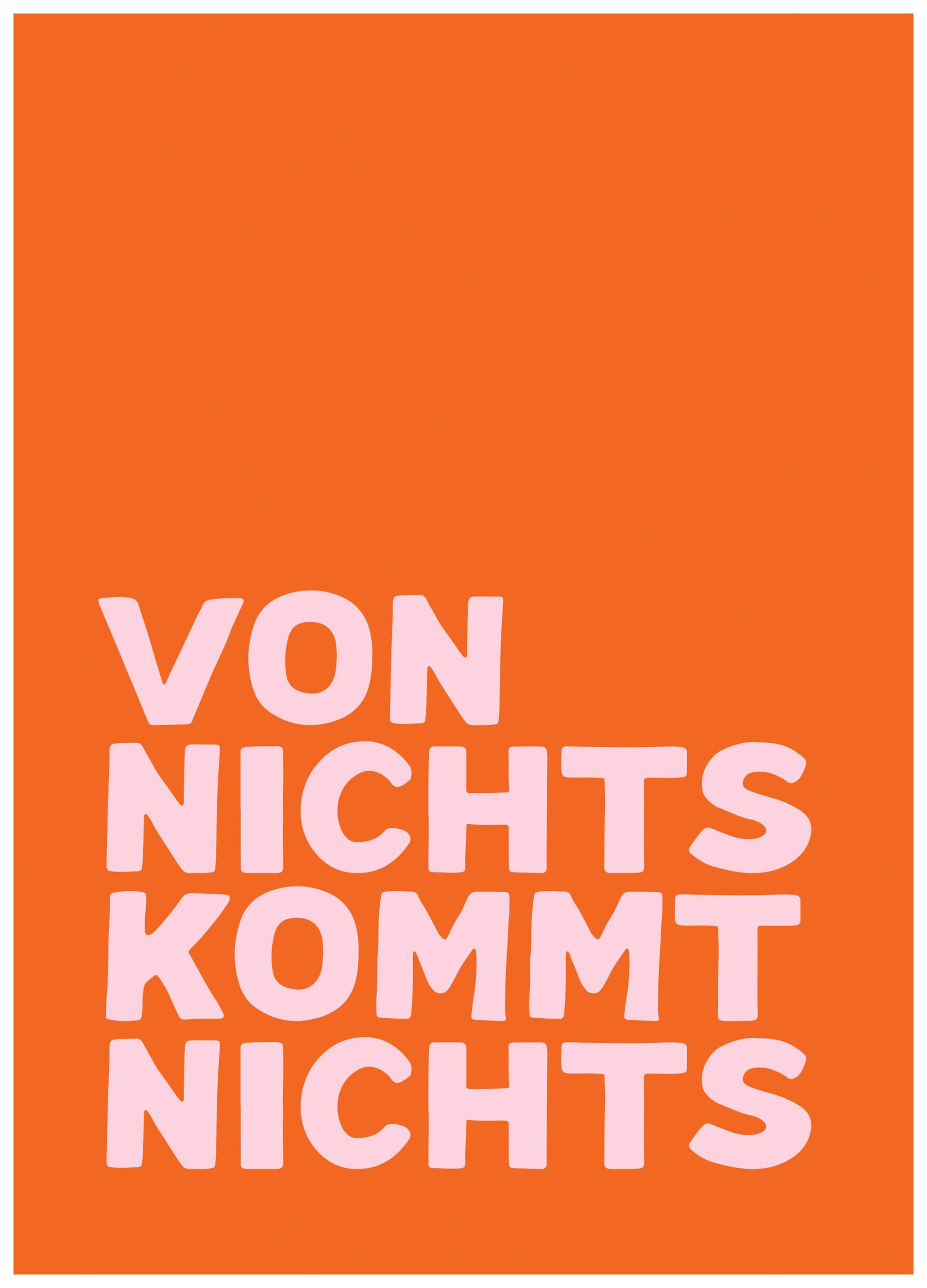 Kommt Nichts Citat Poster (70x100 cm) - Poster Store