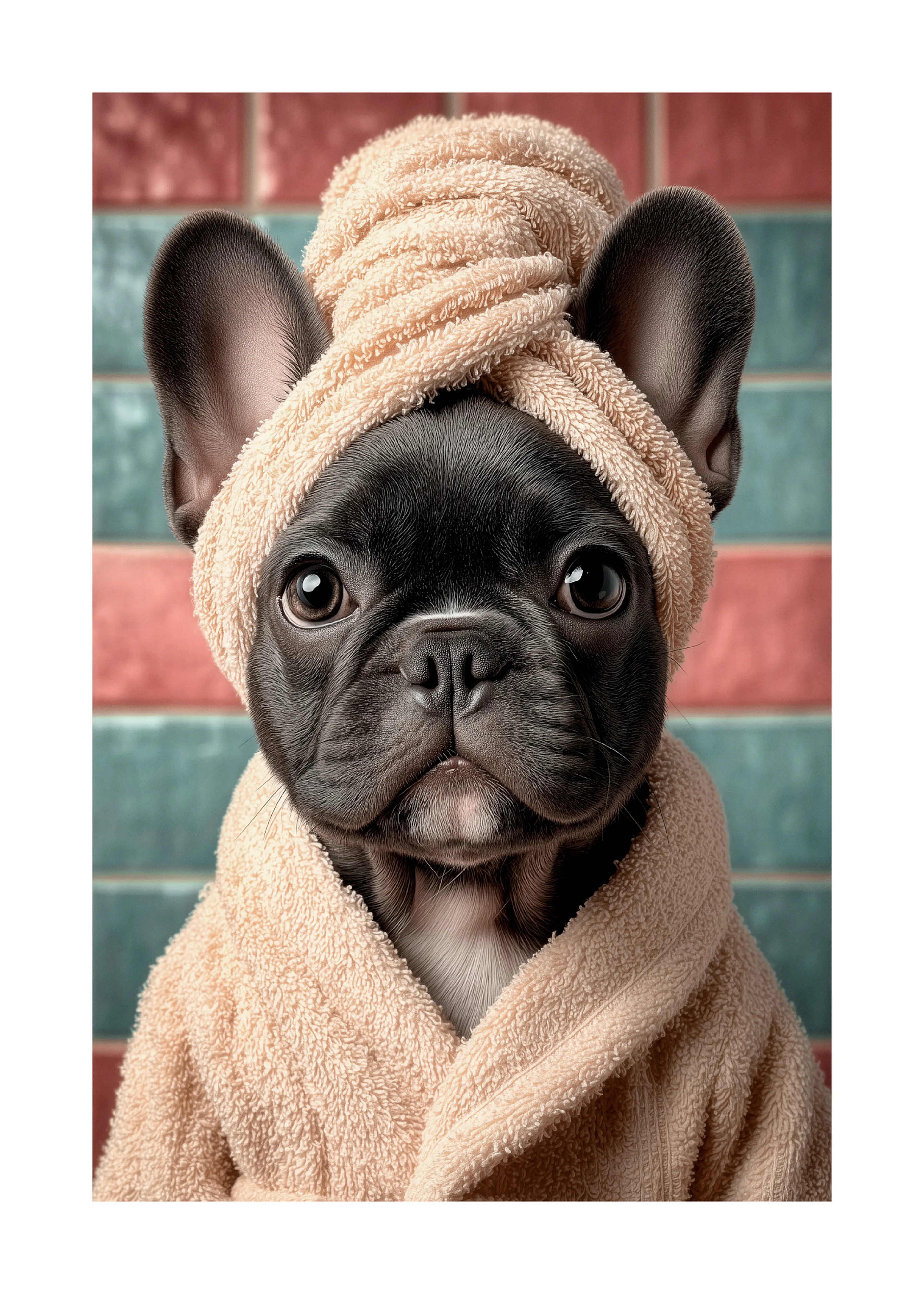 Cute Black Frenchie Poster 0