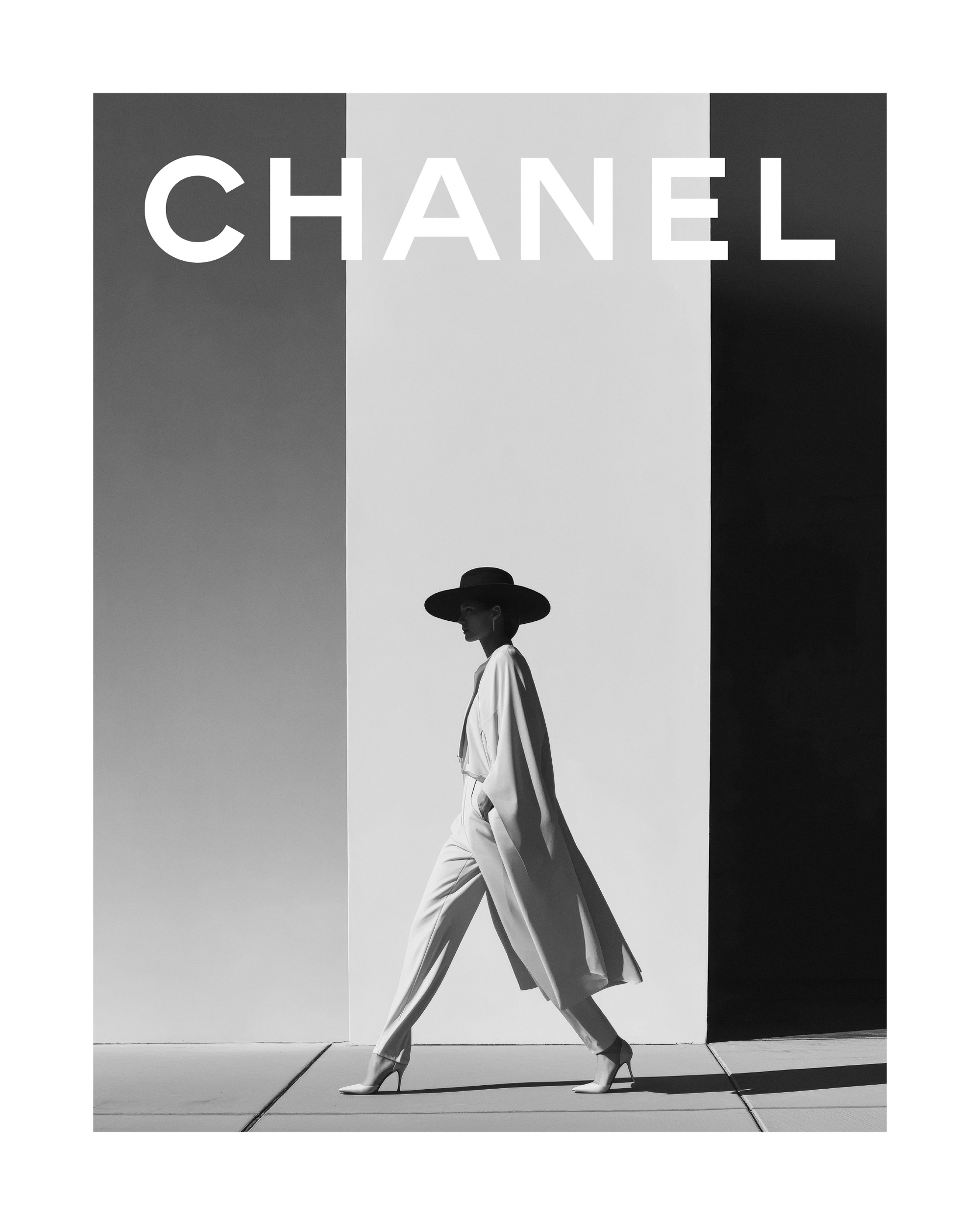 シャネル ファッションポスター モノクロ | Poster Store JP