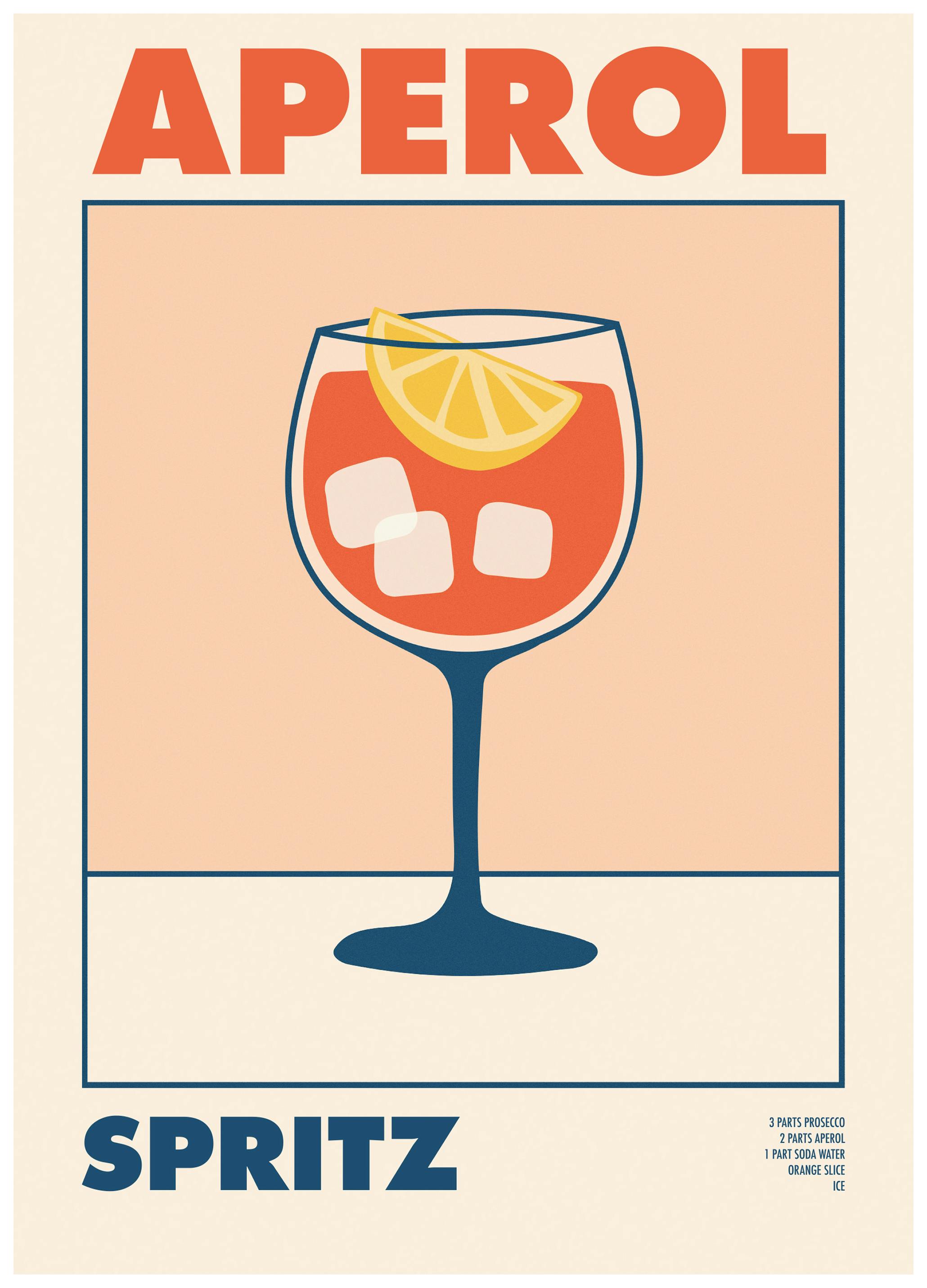 Italiaanse Aperol Spritz Poster (70x100 cm) - Poster Store
