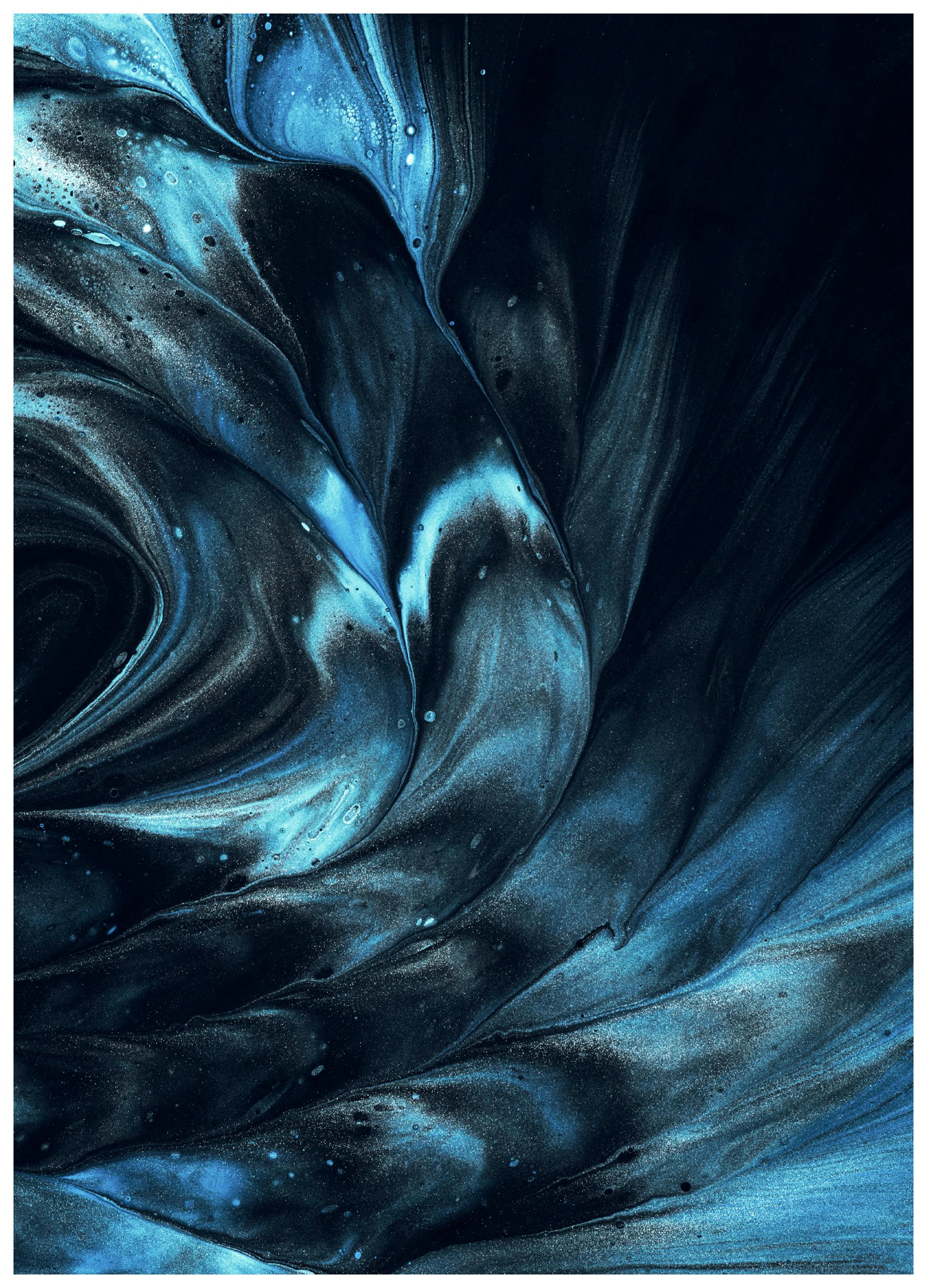 Abstrakcyjne niebieskie fale Plakat (30x40 cm) - Poster Store