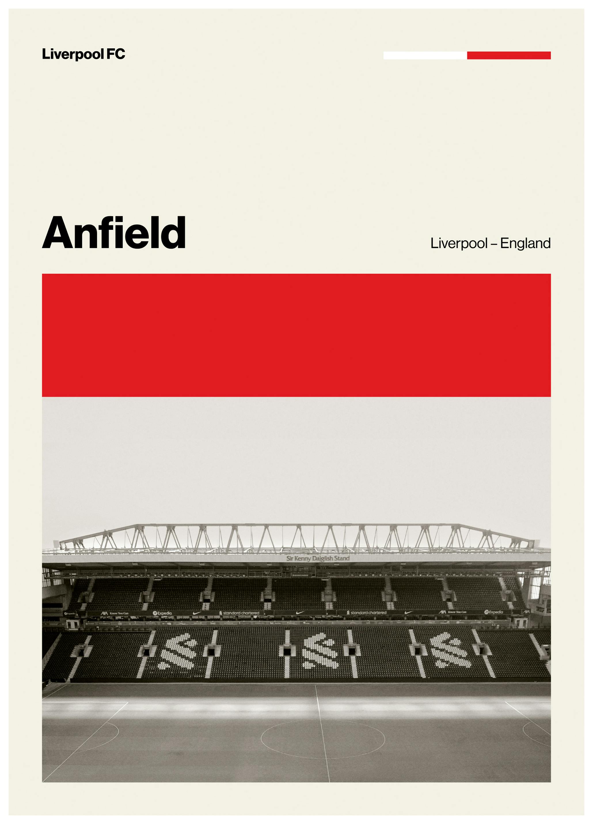 Anfield Stadium Plakat (70x100 cm) - Poster Store