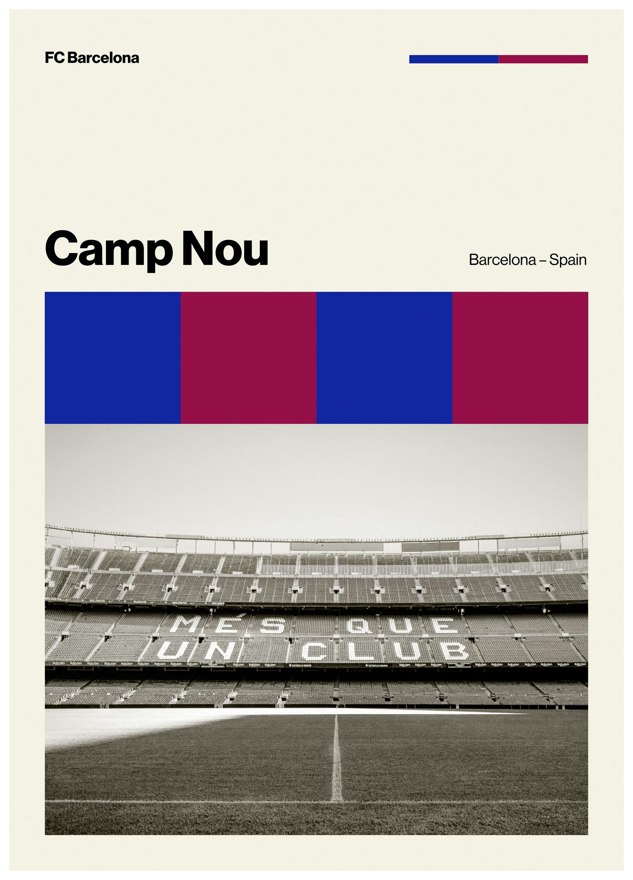 Camp Nou Stadium Poster (70x100 cm) - Poster Store