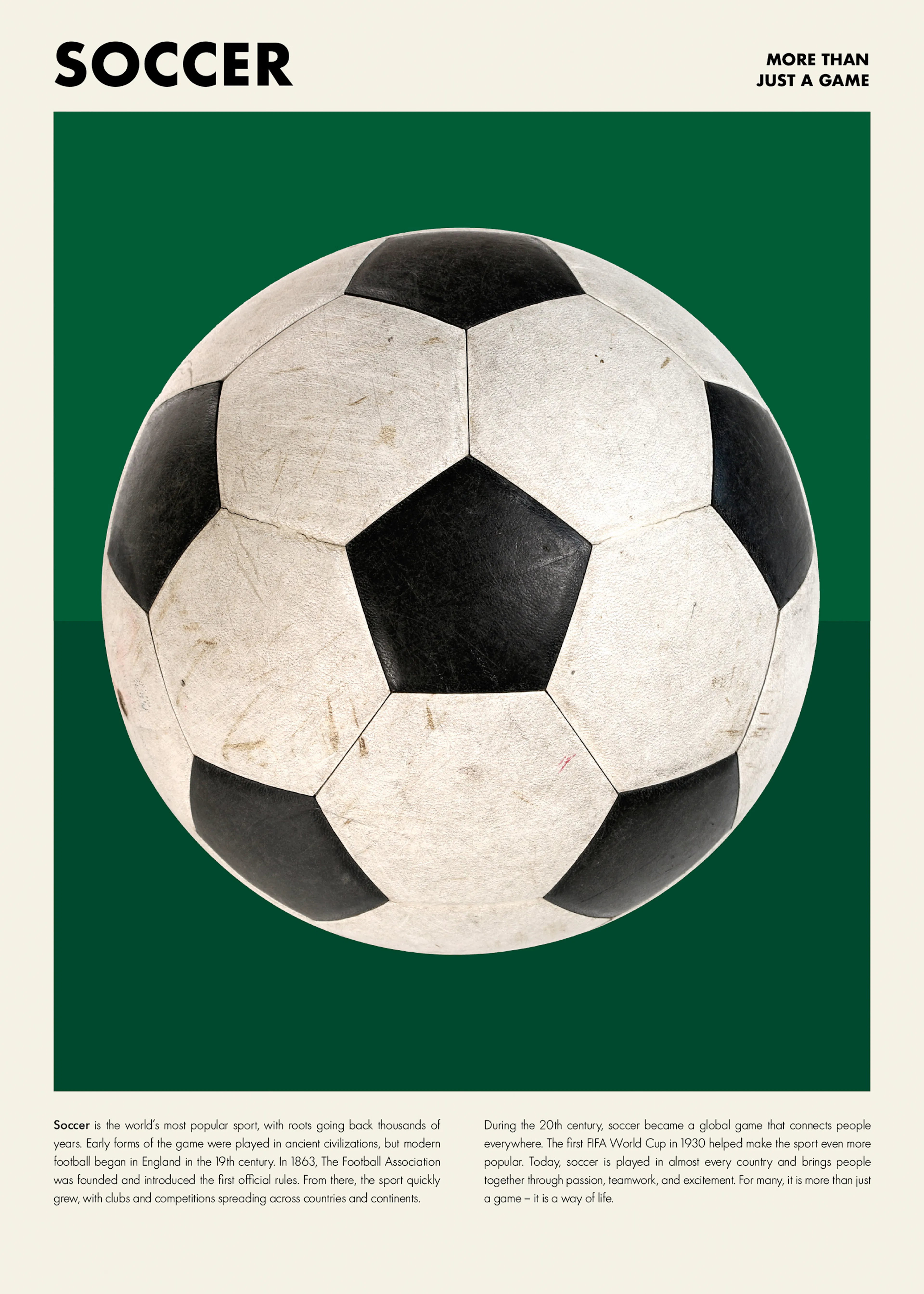 Soccer More Than a Game Print 0
