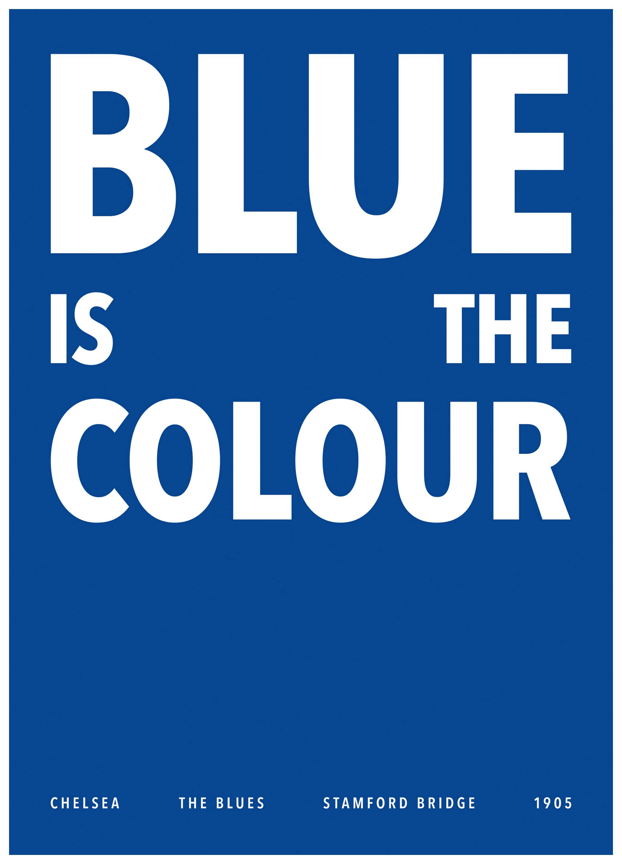 Blue Colour Poster (70x100 cm) - Poster Store