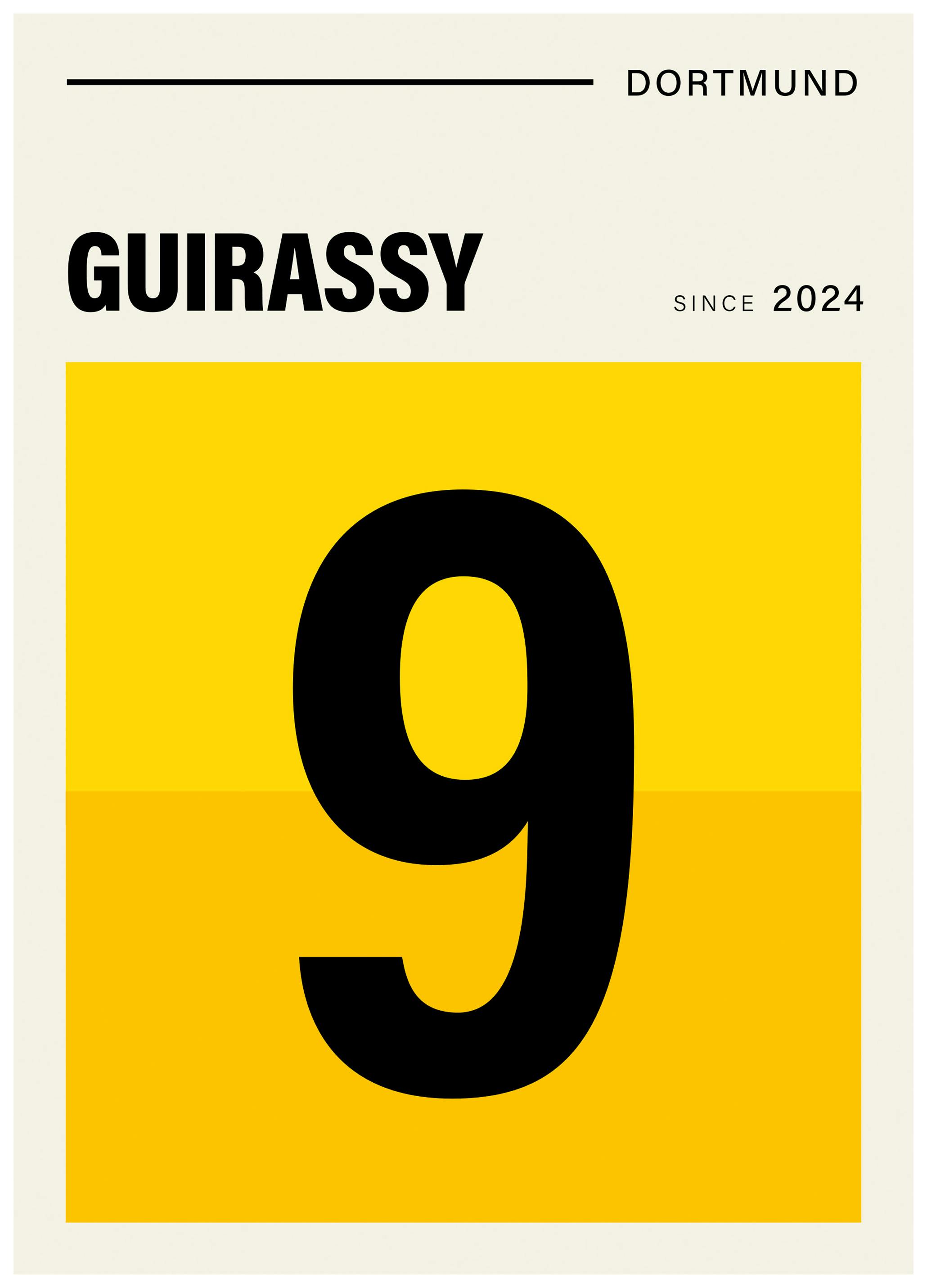 Guirassy Dortmund Poster (21x30 cm) - Poster Store