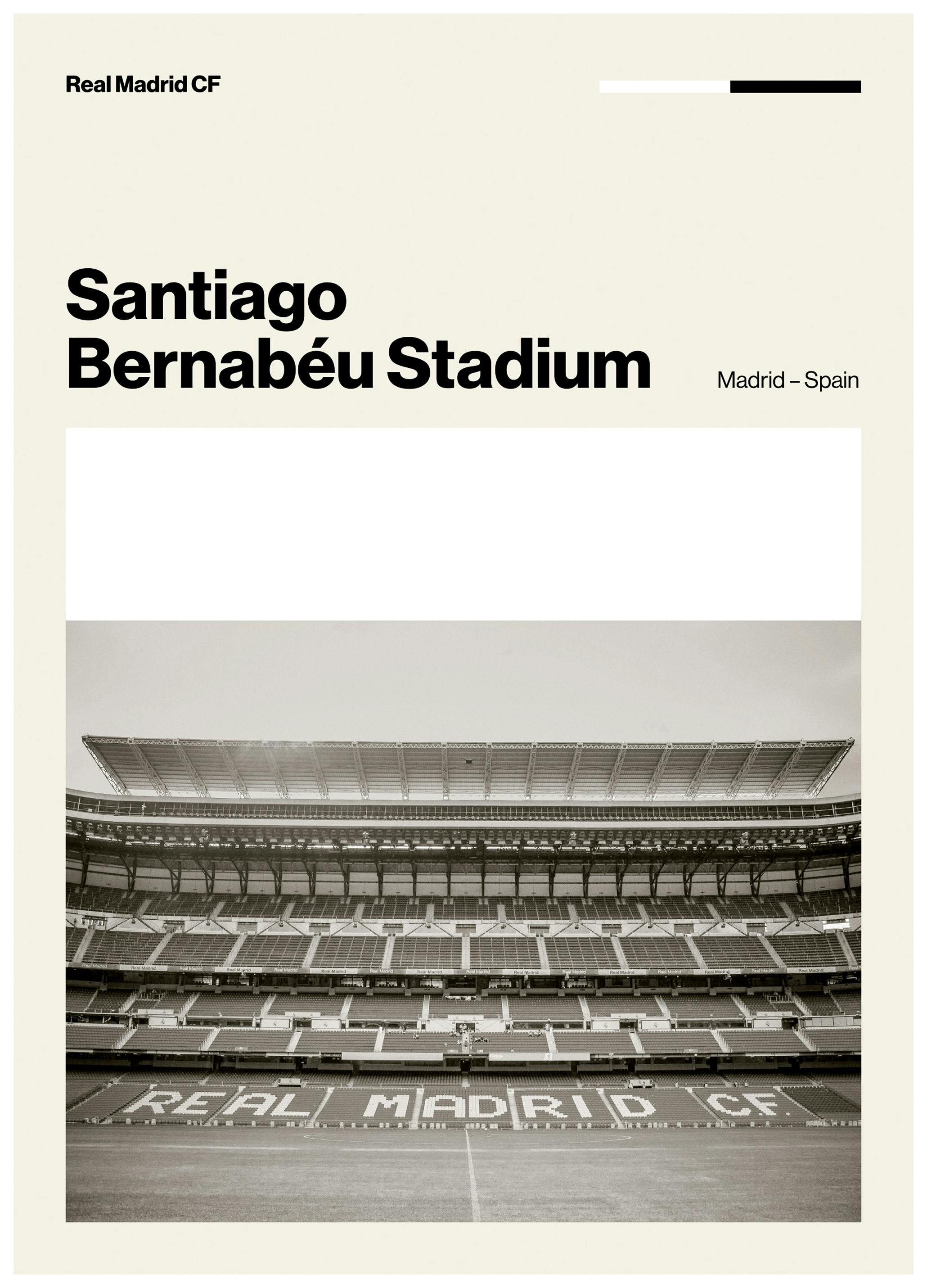 Santiago Bernabeu Stadion Plakat (13x18 cm) - Poster Store