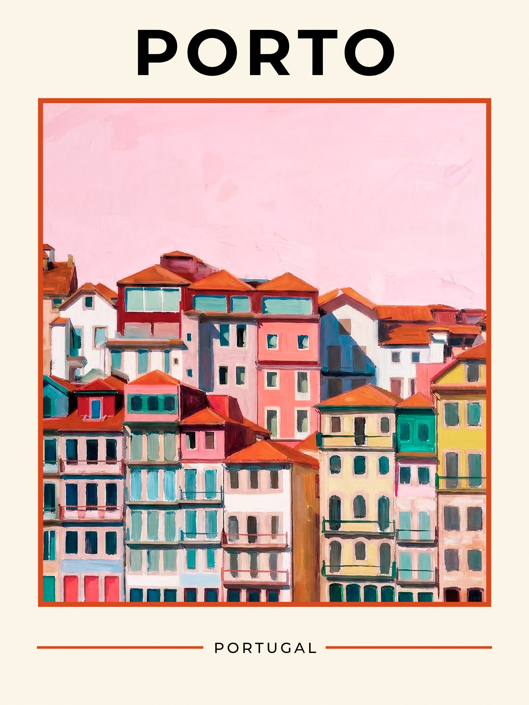 Poster Porto Clădiri Colorate Portugal | Poster Store RO