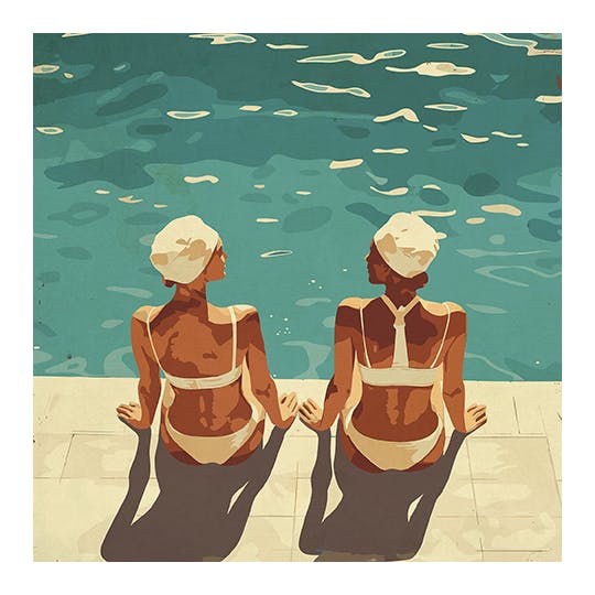 Prints Layla Oz - Pool Women Poster (50x50 cm) - Poster Store