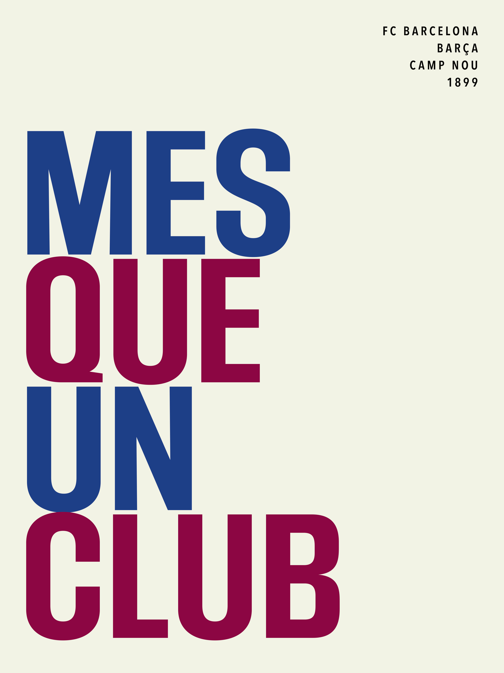 FCバルセロナ Mes Que Un Club ポスター | Poster Store JP