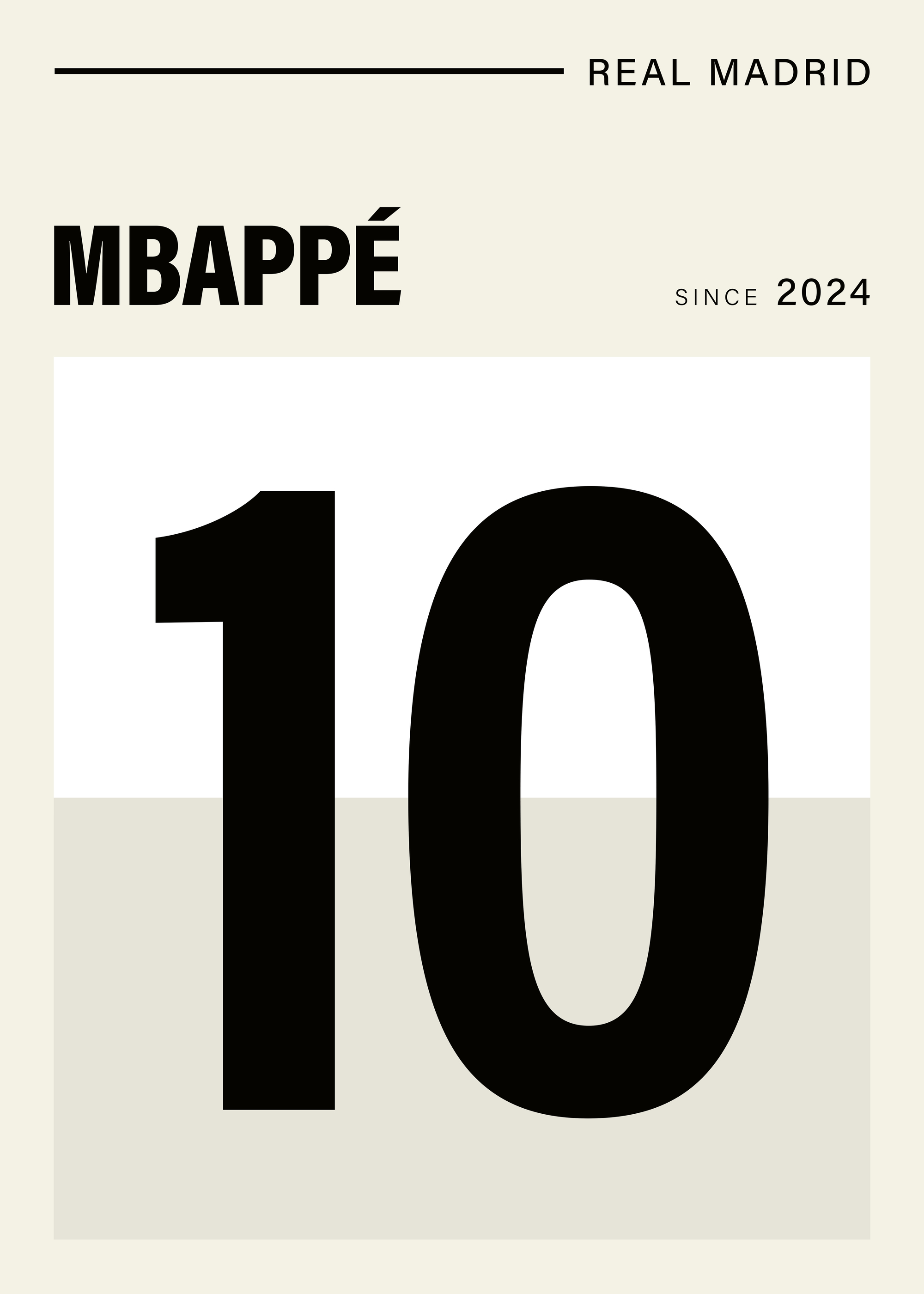 ムバッペ 背番号10番 レアル・マドリード 2024年 公式風サッカー