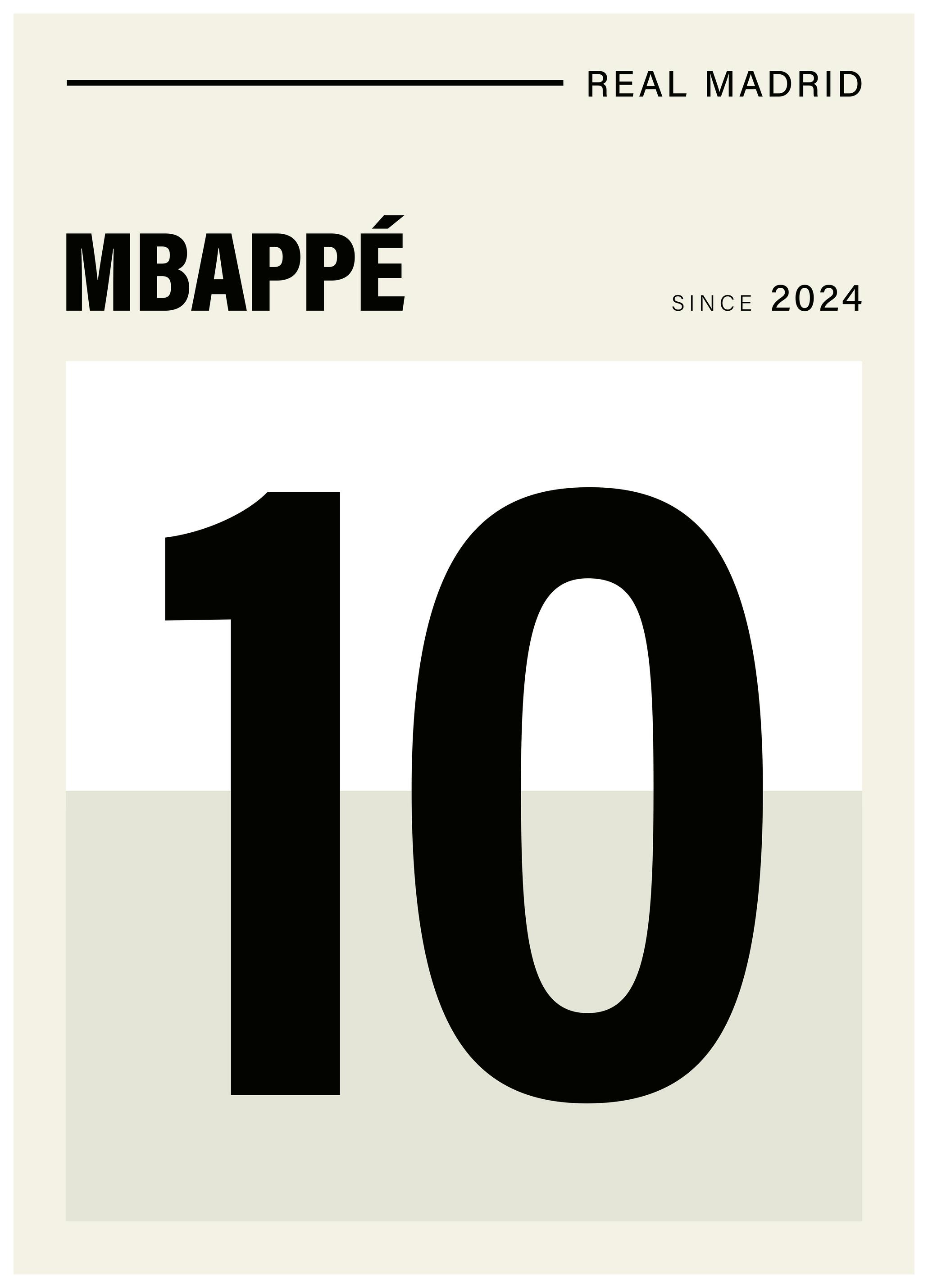 Mbappe Real Madrid Plakat (70x100 cm) - Poster Store