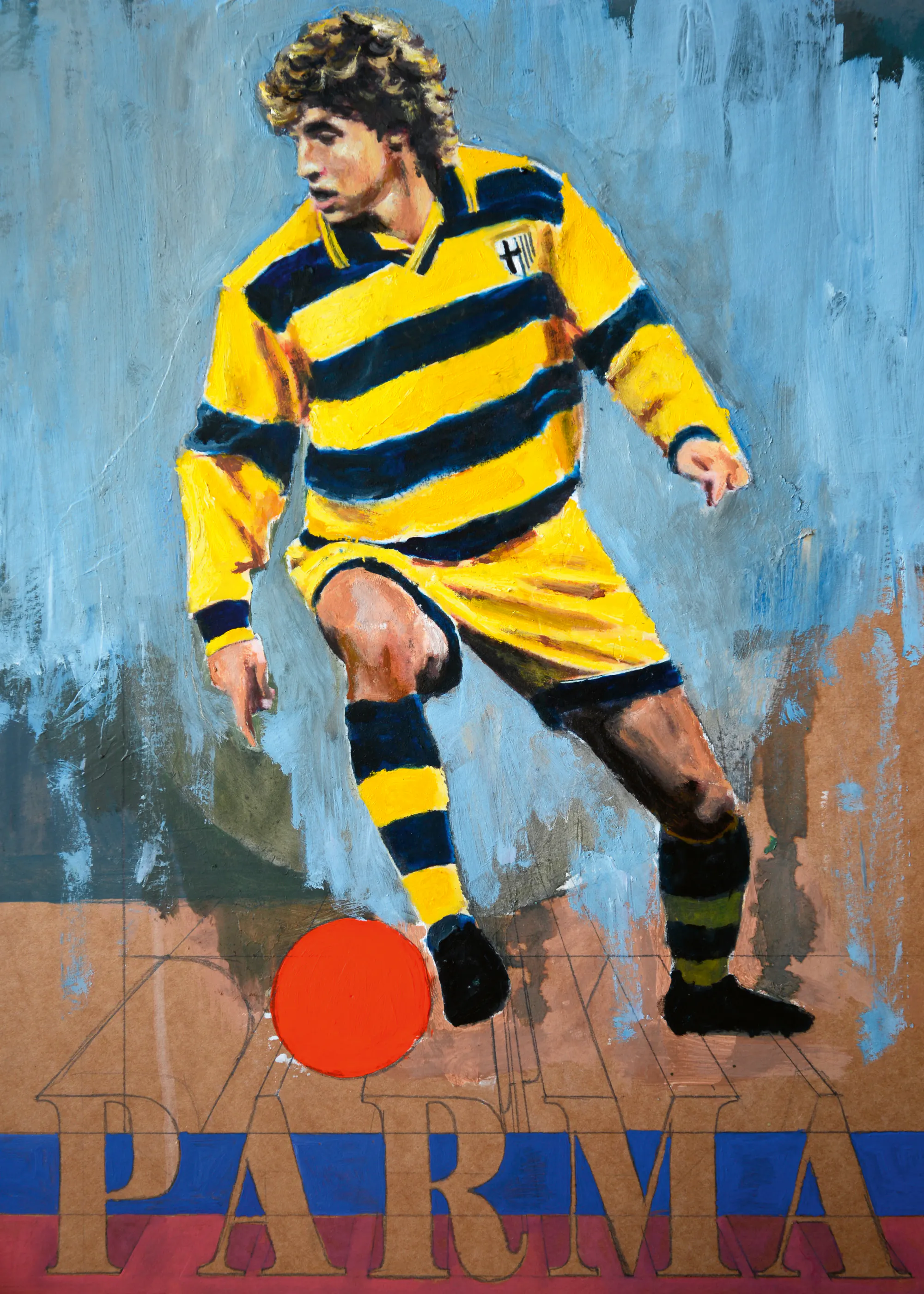 David Diehl - Yellow Striped Soccer Player Poster 0