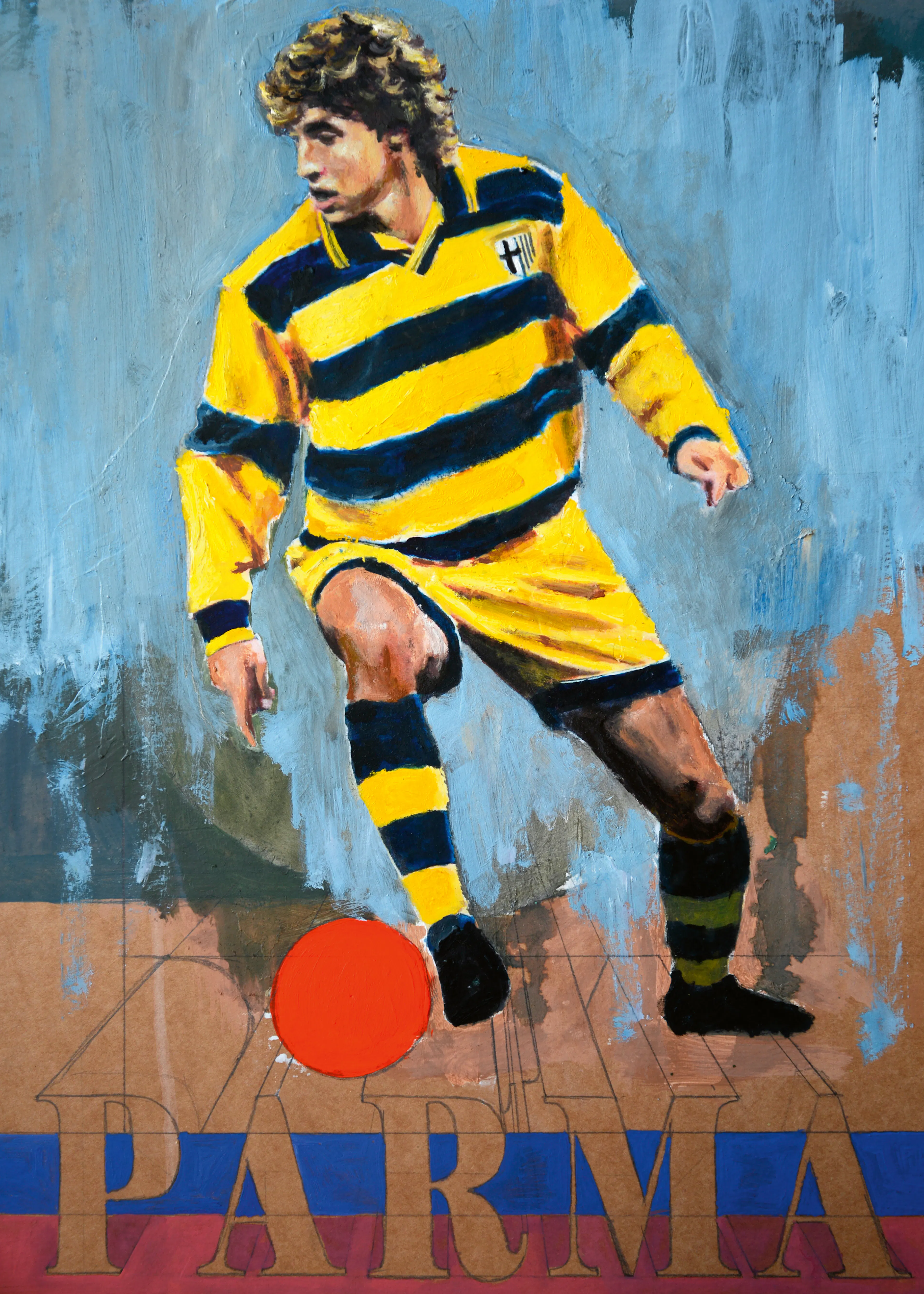 David Diehl - Yellow Striped Soccer Player Poster 0