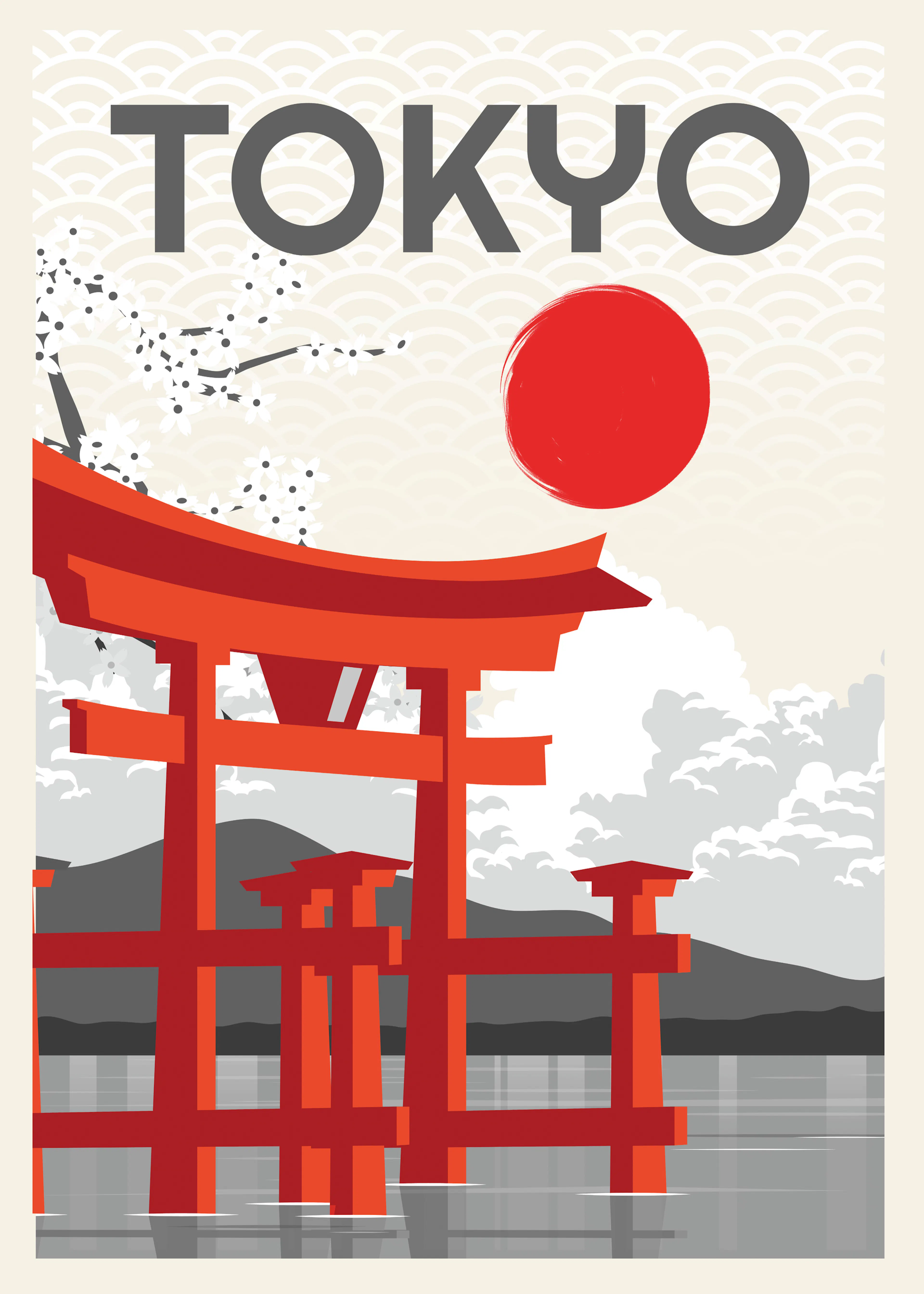 Fadil Roze - Tokyo Red Sun Torii Poster 0