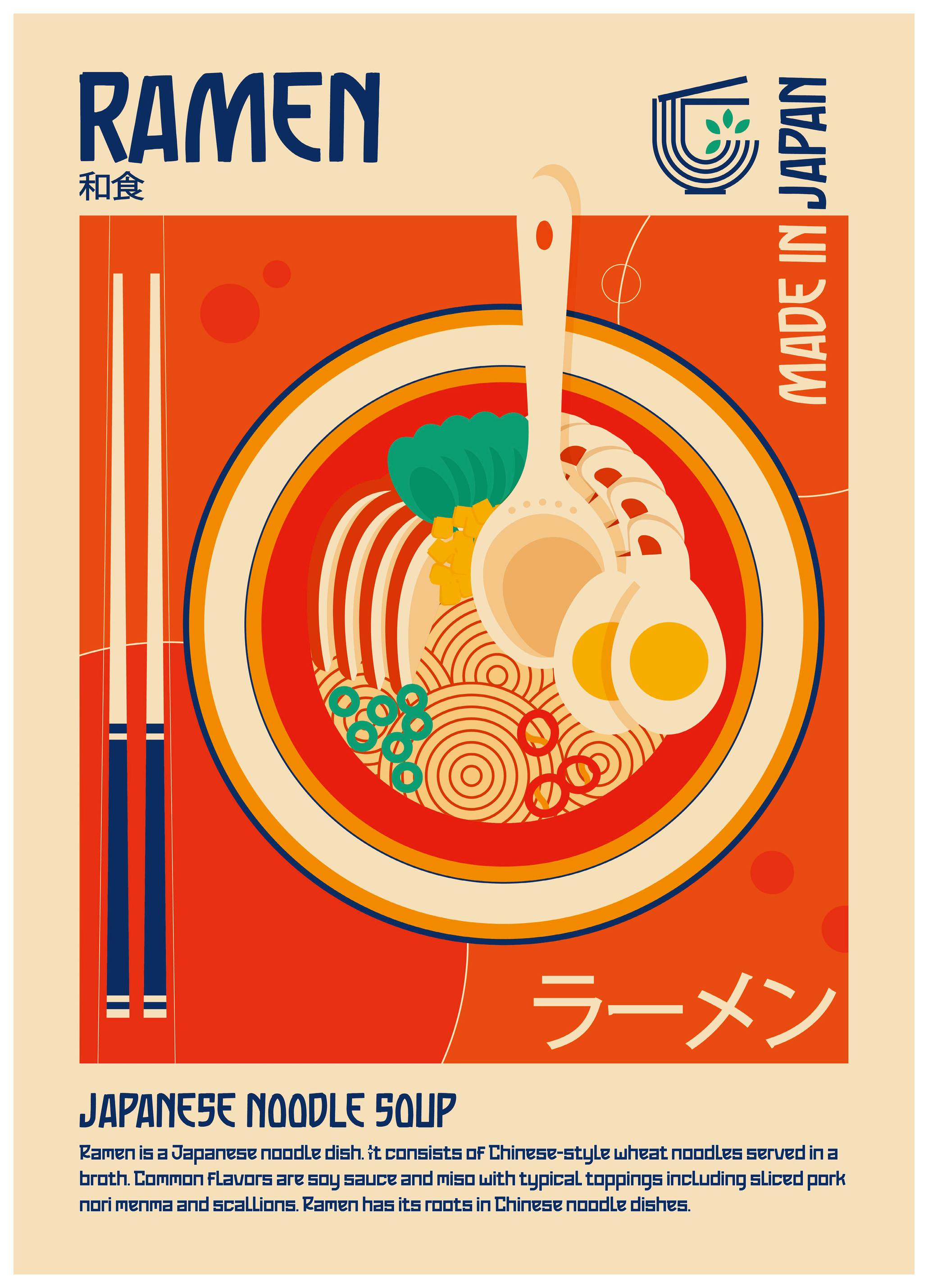 Retrodrome - Classic Japanese Ramen Affiche (70x100 cm) - Poster Store