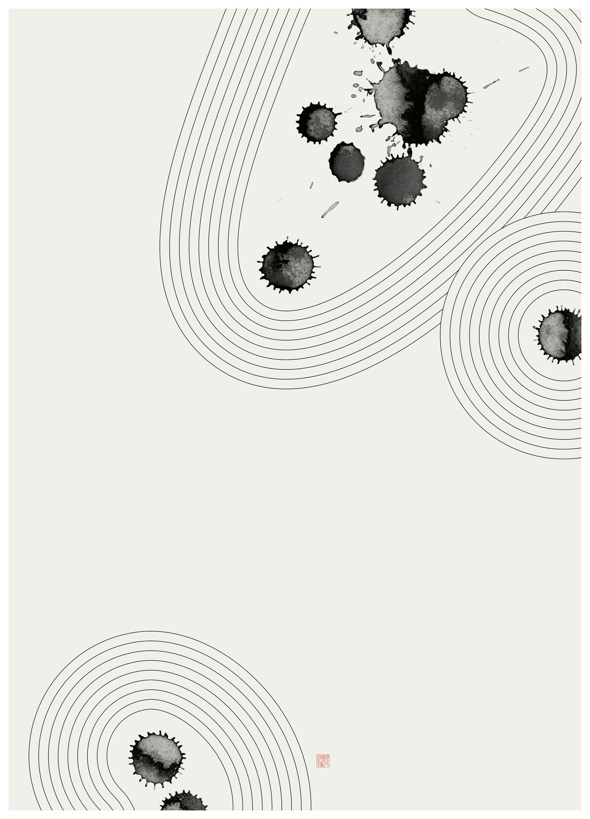 Thoth Adan - Abstracte Zentuin Poster (100x150 cm) - Poster Store