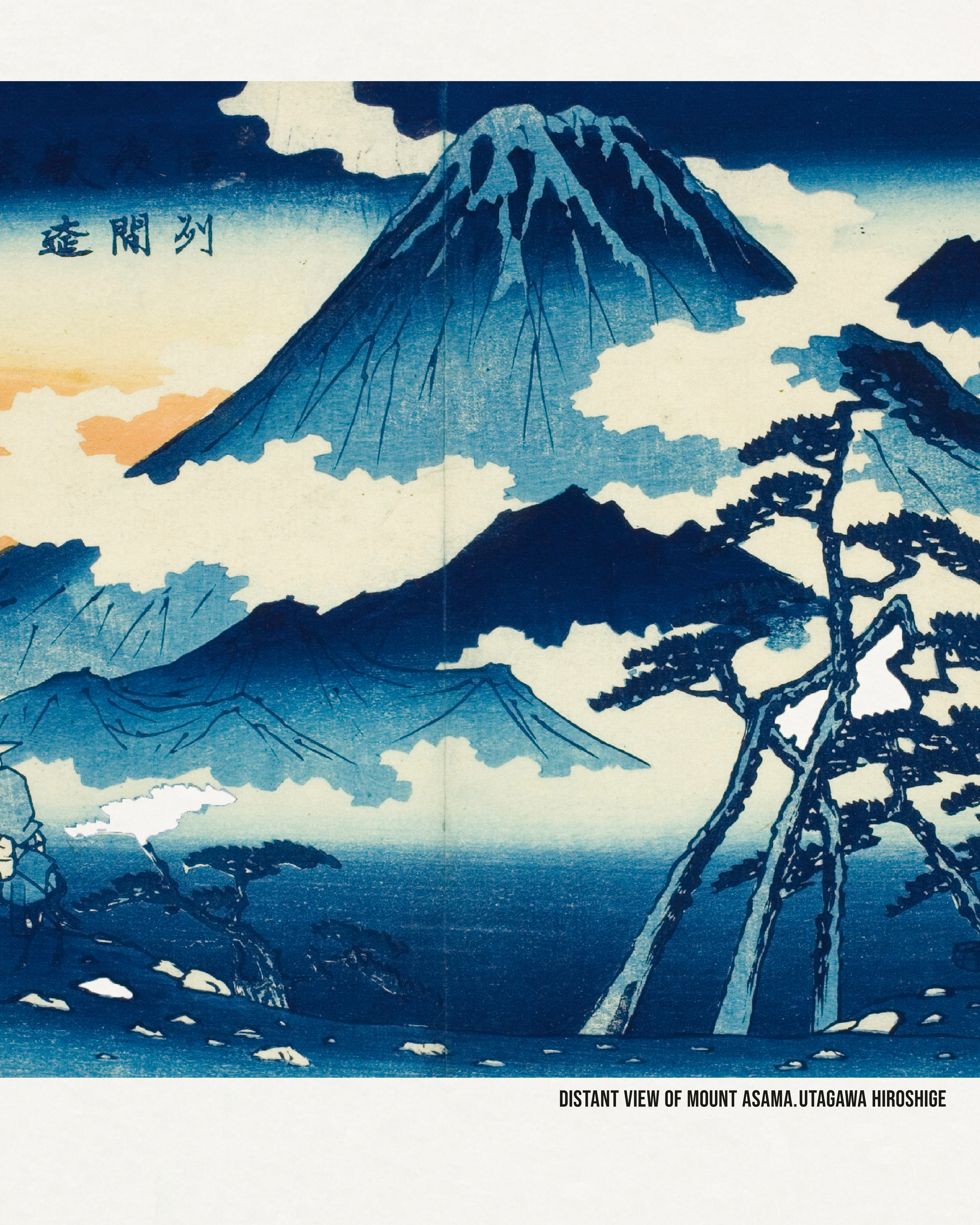 Utagawa Hiroshige - Distant View of Mount Asama Poster