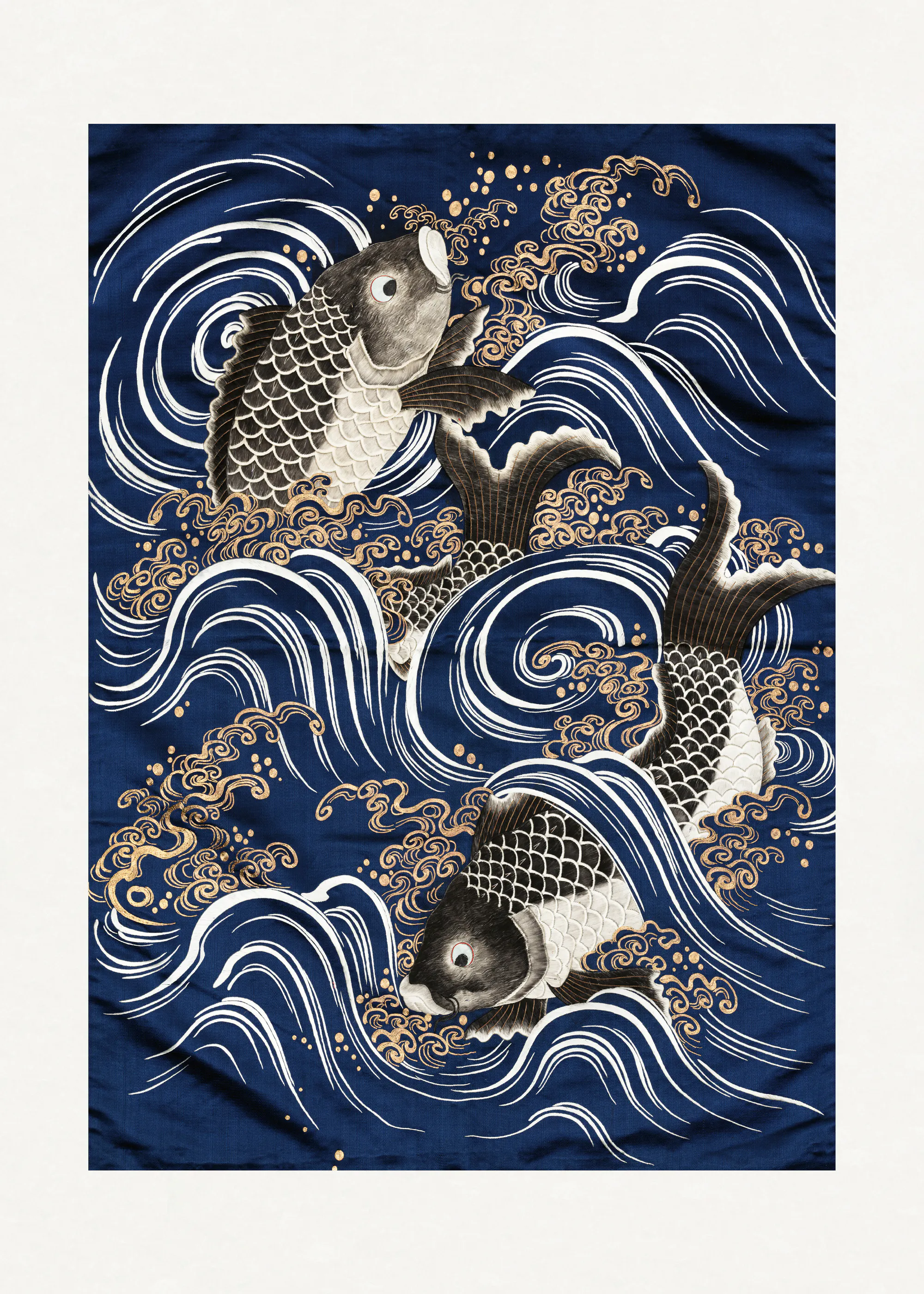 Carp In Waves During Meij Period - Unknown Poster 0
