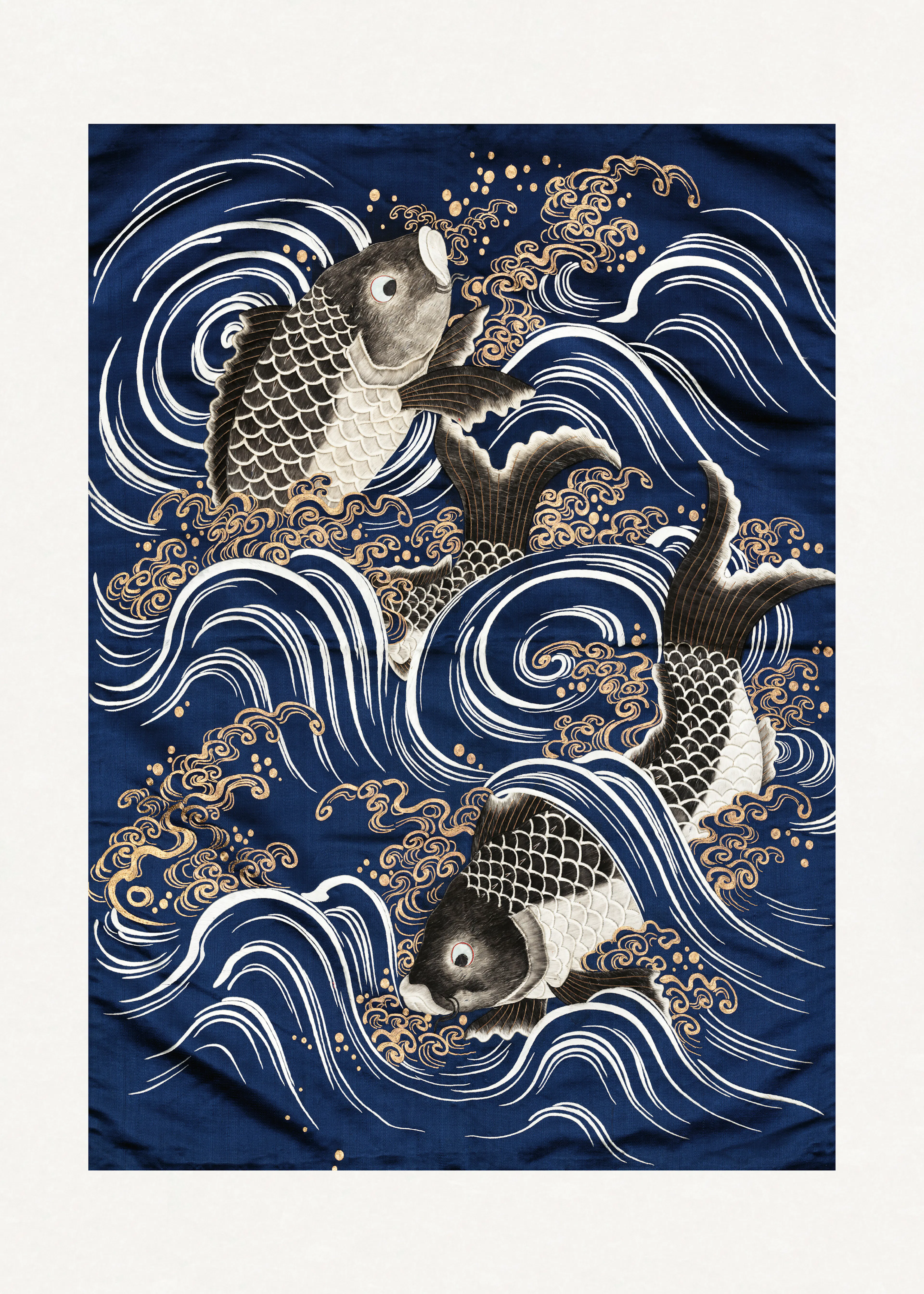 Carp In Waves During Meij Period - Unknown Poster 0
