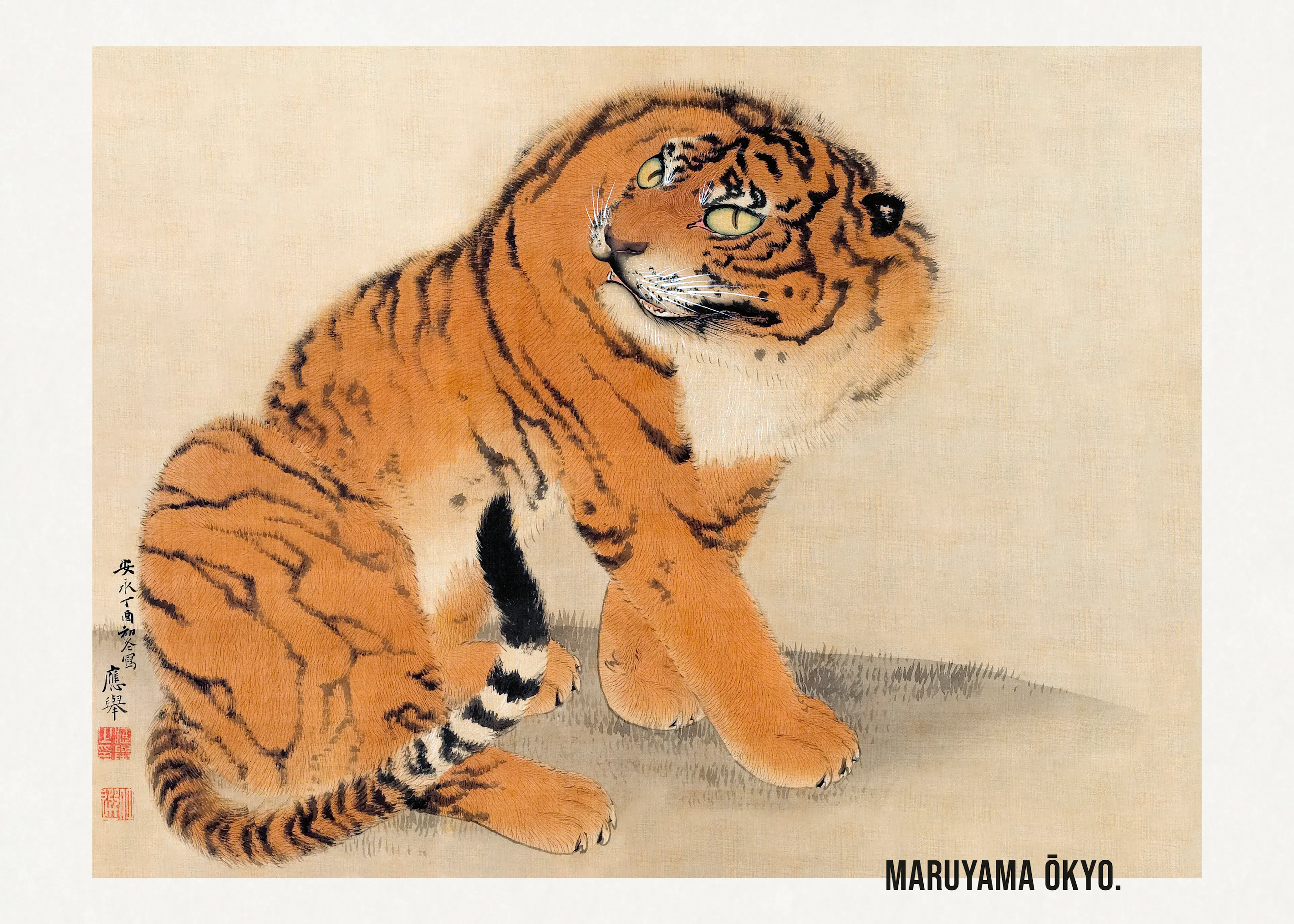 Maruyama Ōkyo - Sitting Tiger Poster 0