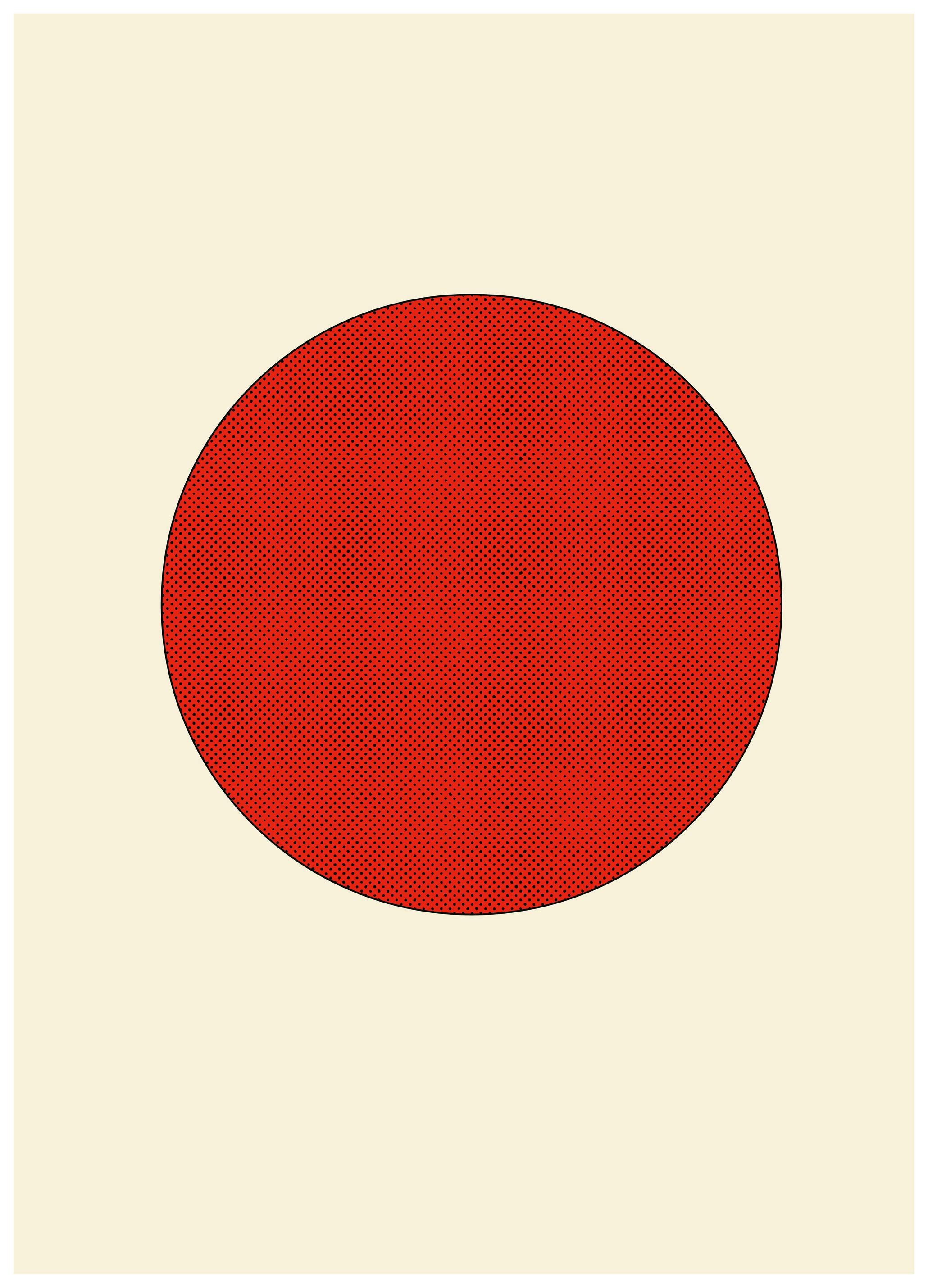 Nicholas - Japanese Red Circle Poster (70x100 cm) - Poster Store