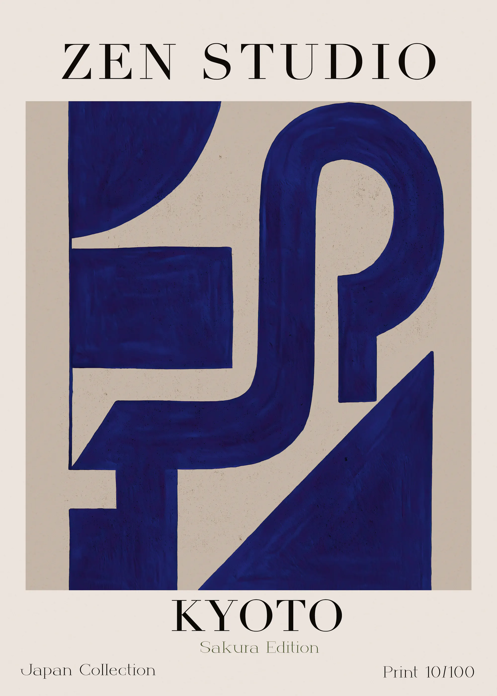 Treechild - Blue Geometric Flow Poster 0