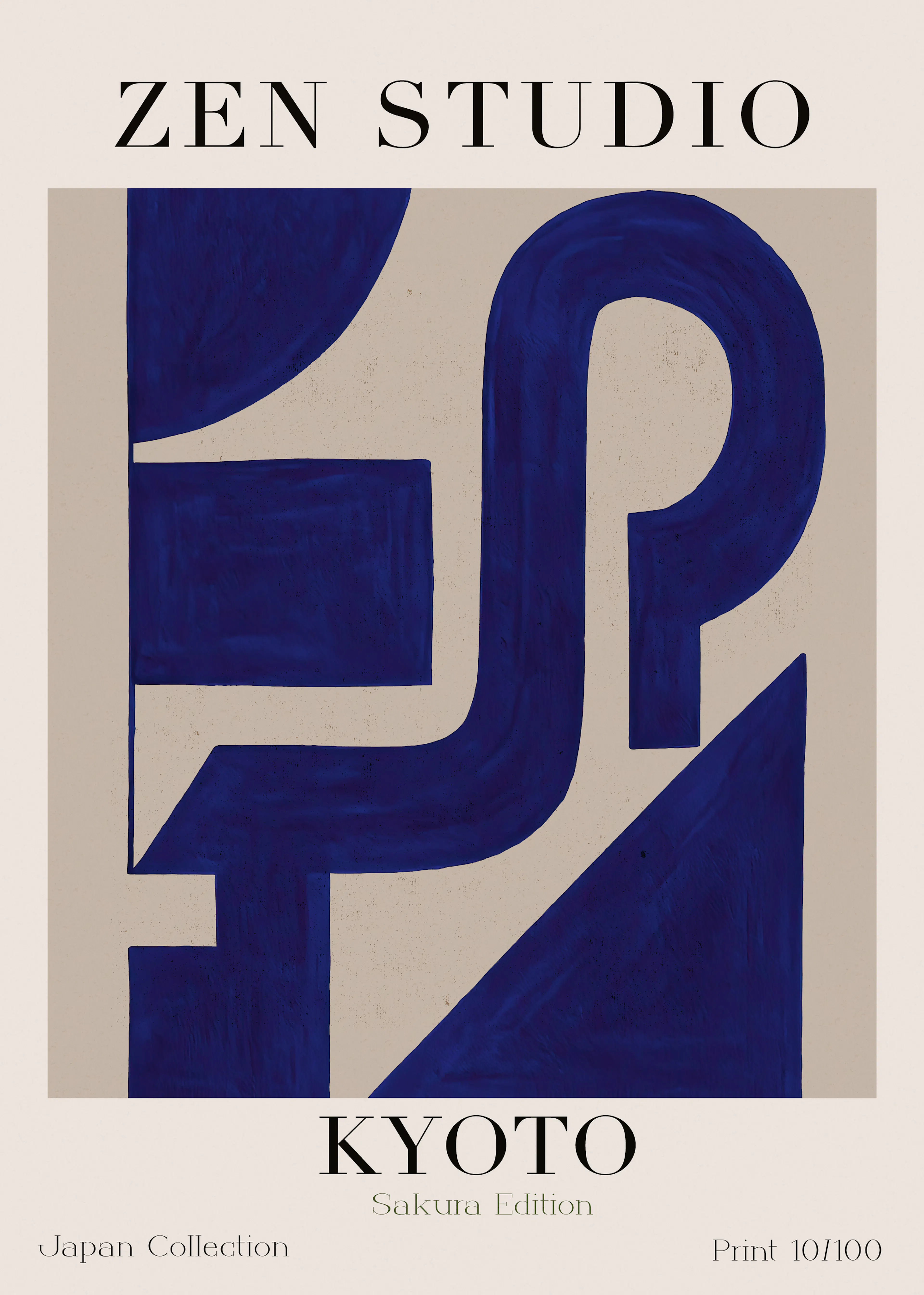 Treechild - Blue Geometric Flow Poster 0