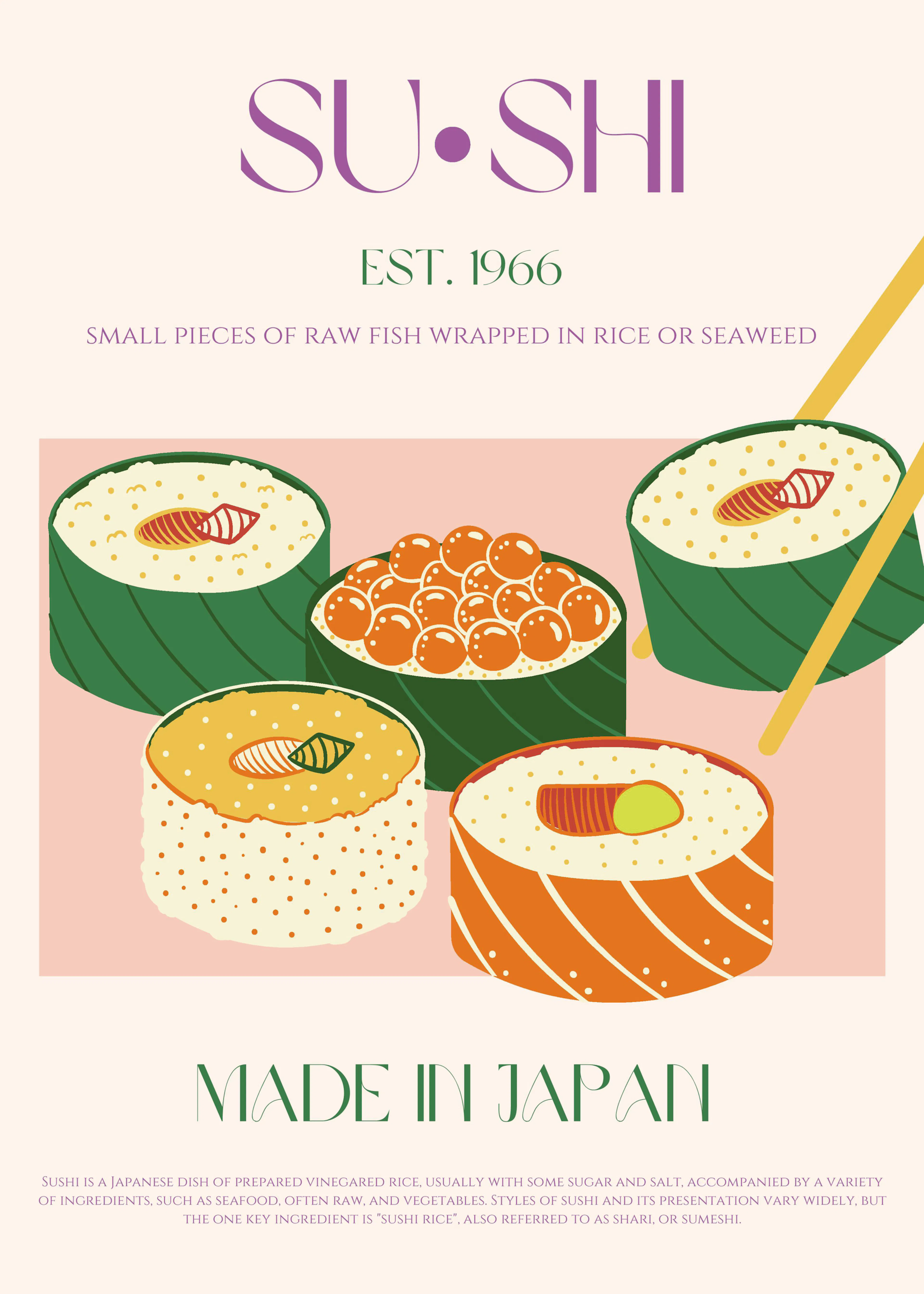 Nazma Khokhar - Japanese Sushi Selection Poster 0