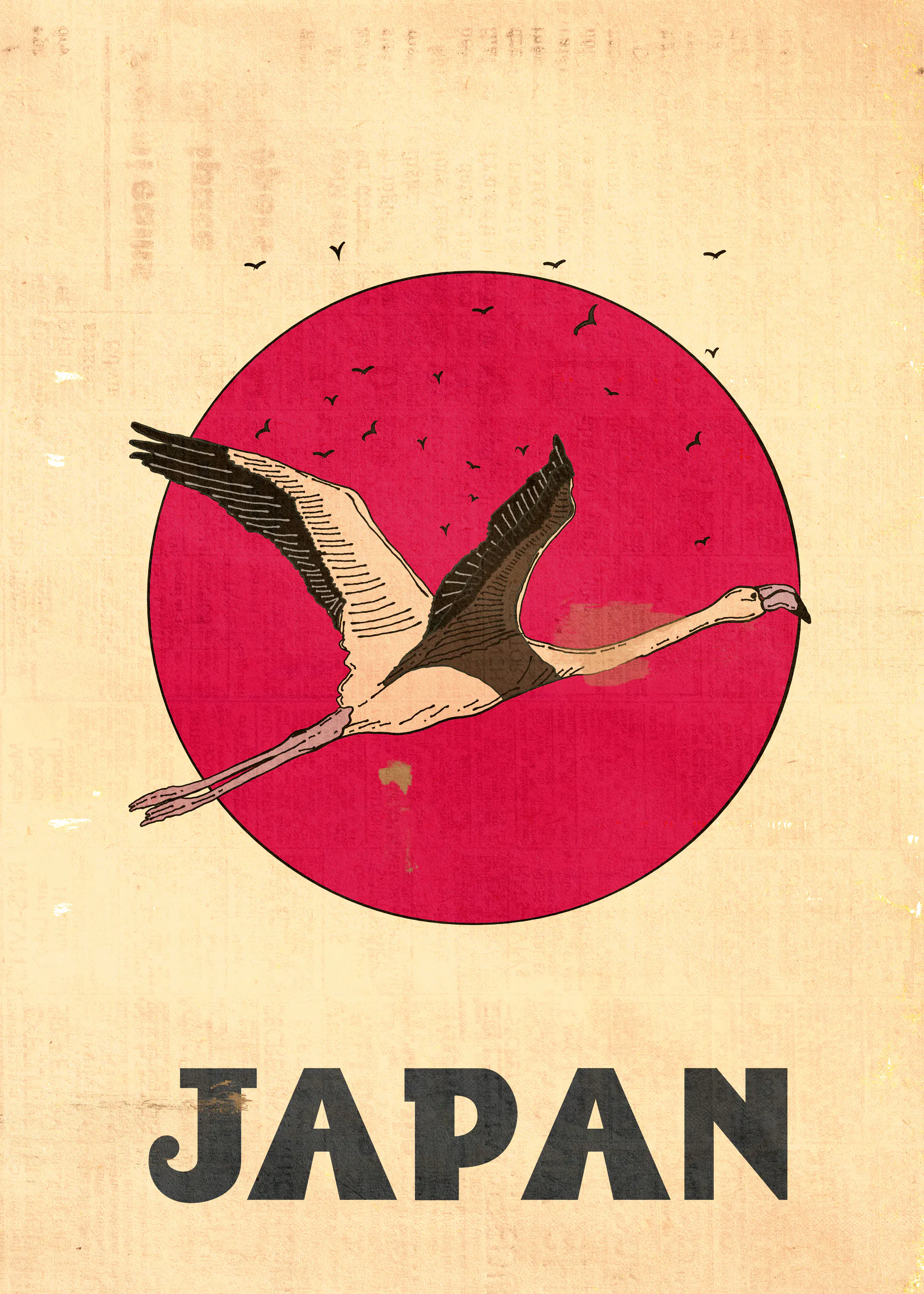 Nicholas - Flamingo Zburător Japonia Poster 0
