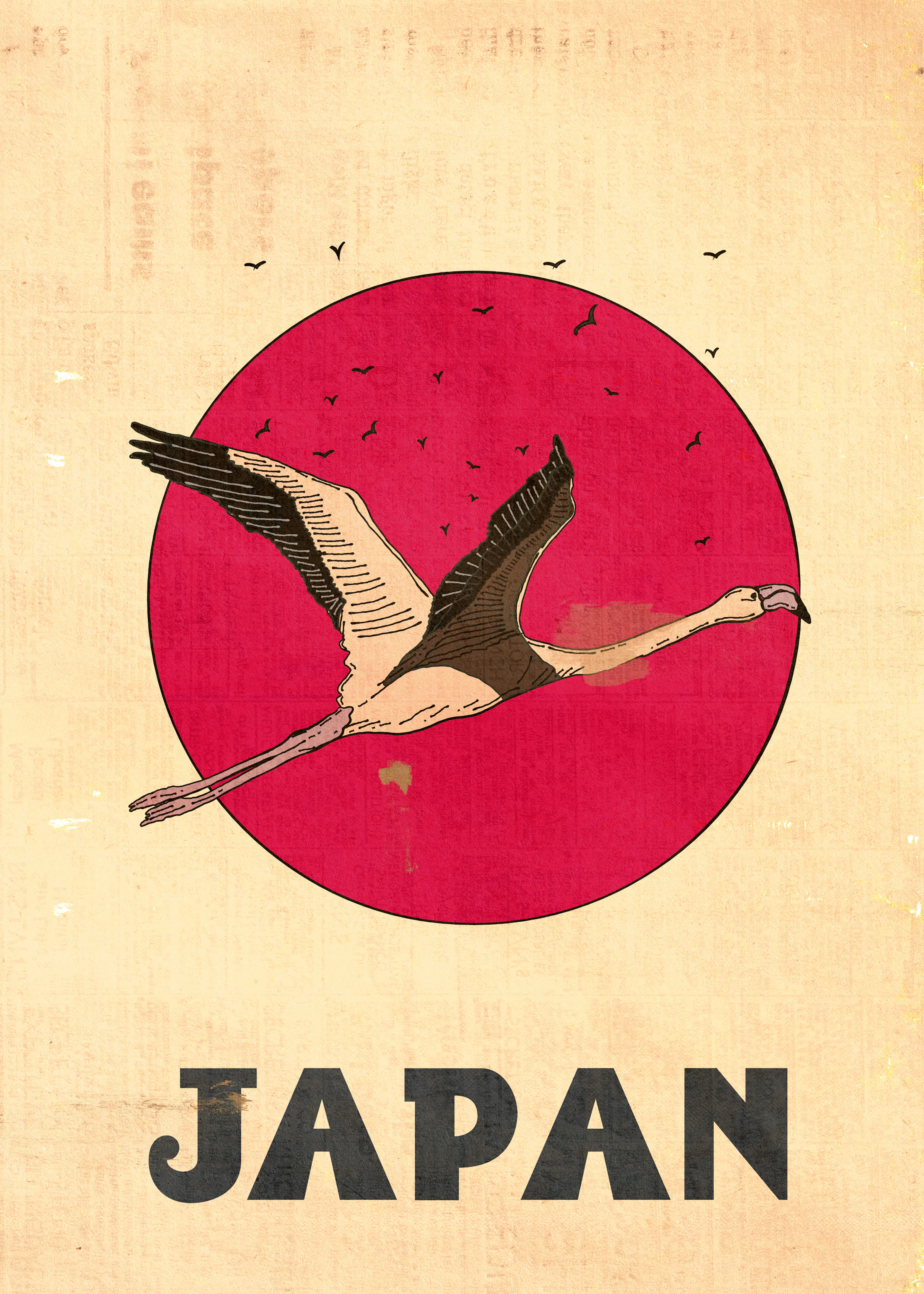 Nicholas - Flamingo Zburător Japonia Poster 0