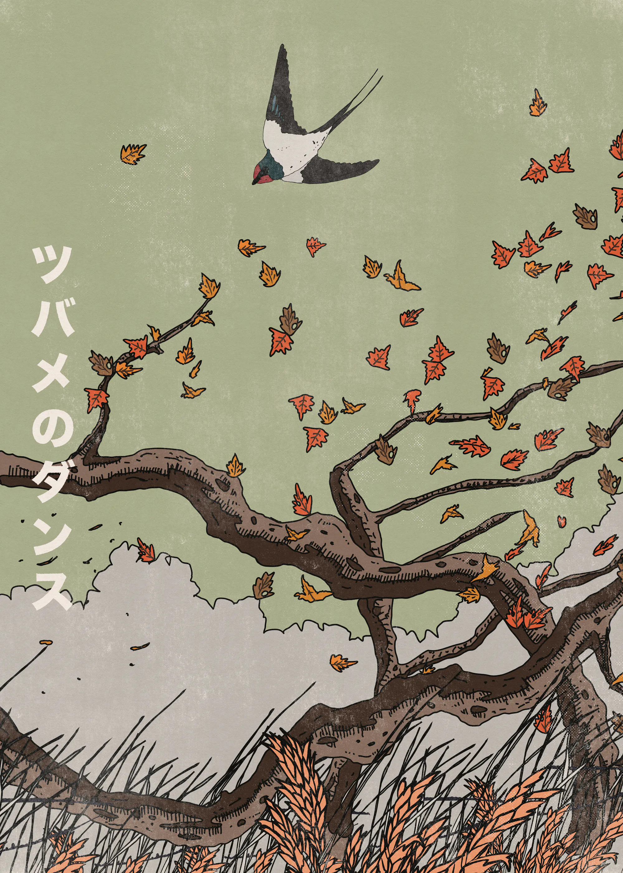 Nicholas - Swallow's Autumn Dance Print 0