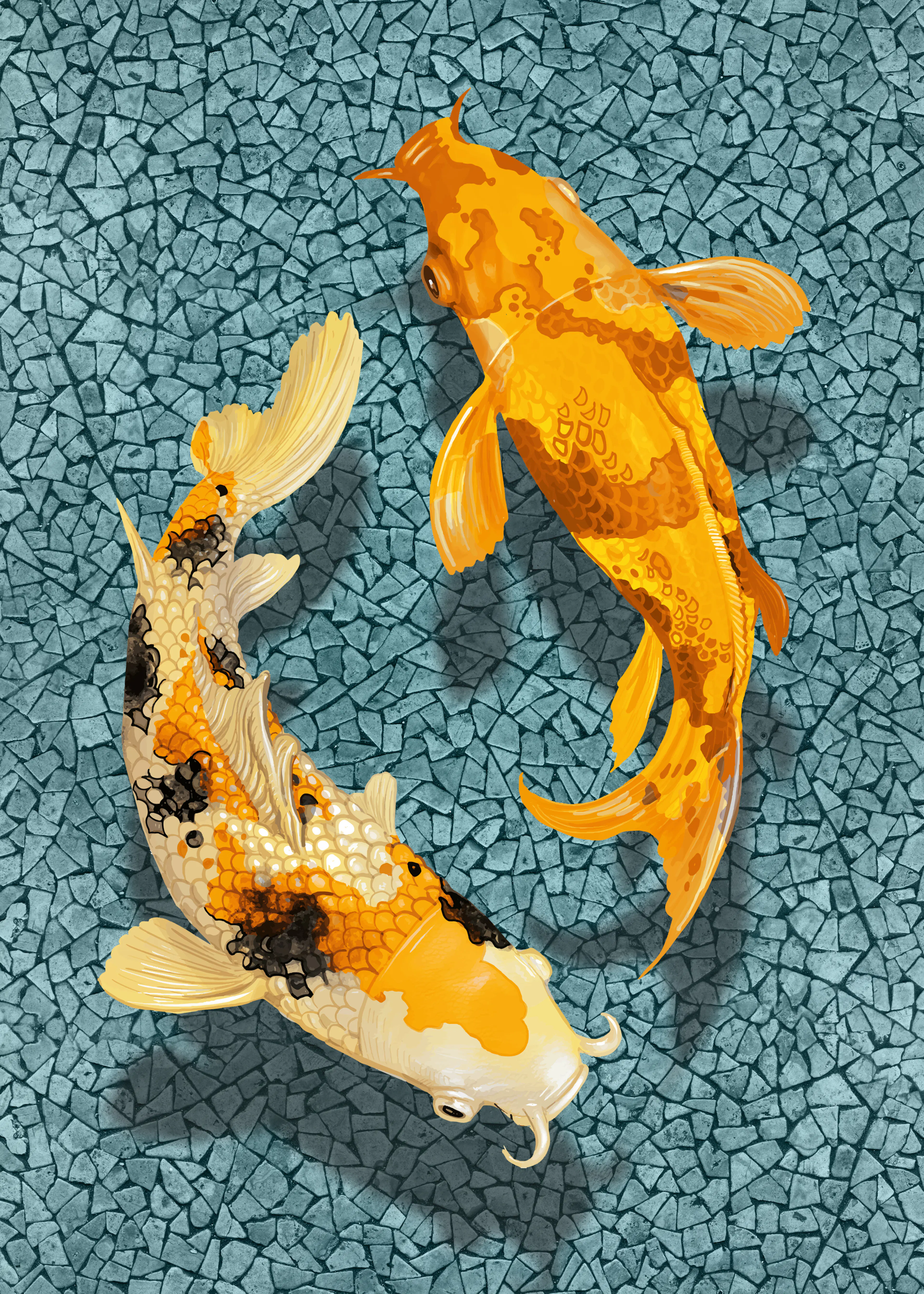 Marja van den Hurk - Yin Yang Koi Poszter 0