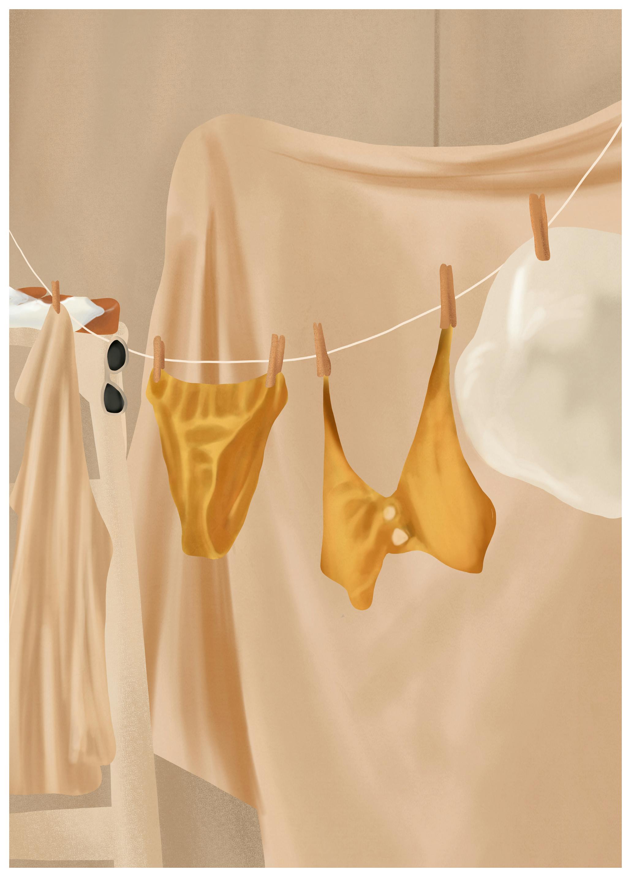Flow Line - Gouden Zomerwas Poster (70x100 cm) - Poster Store