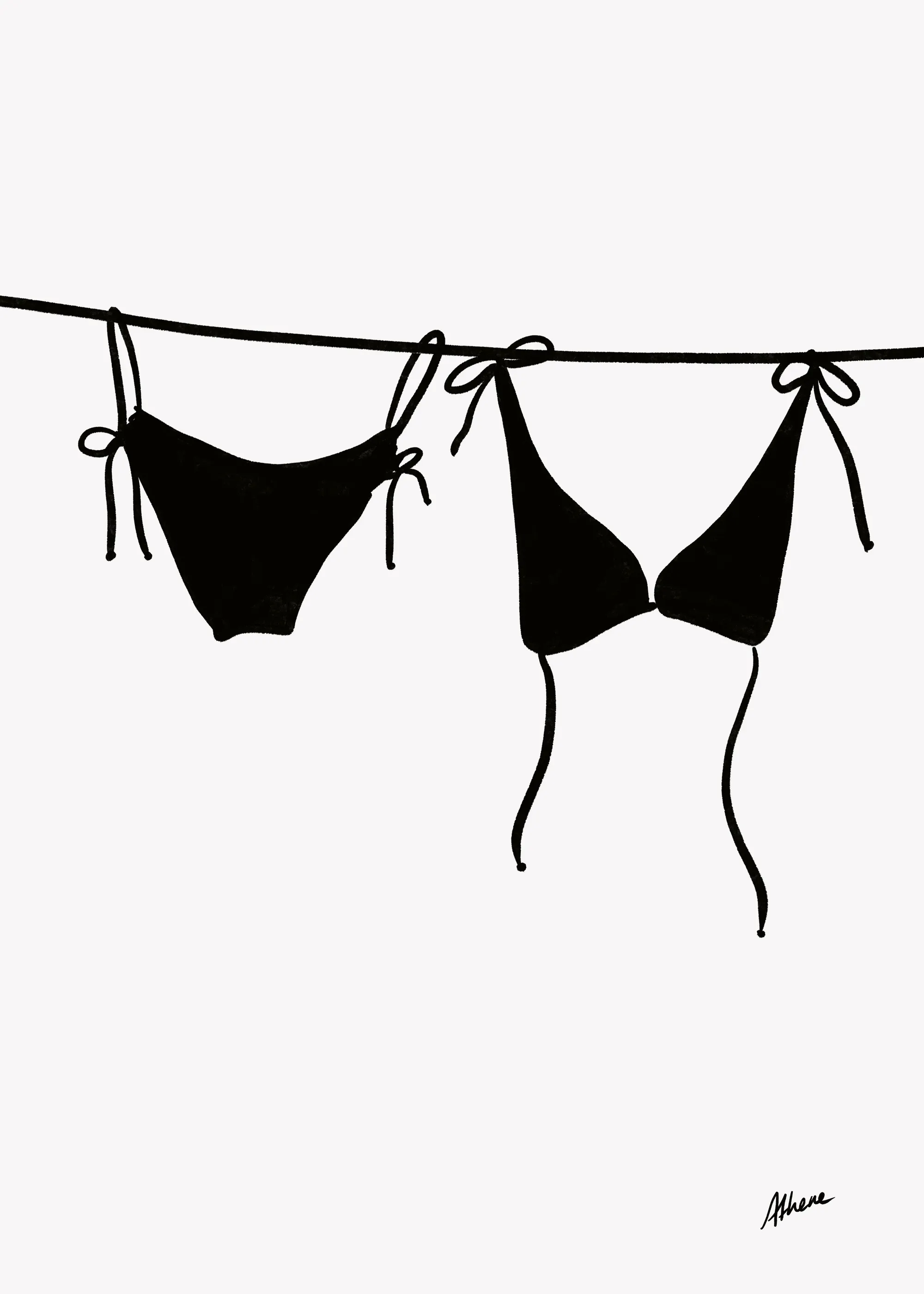 Athene Fritsch - Fekete Bikini Poszter 0