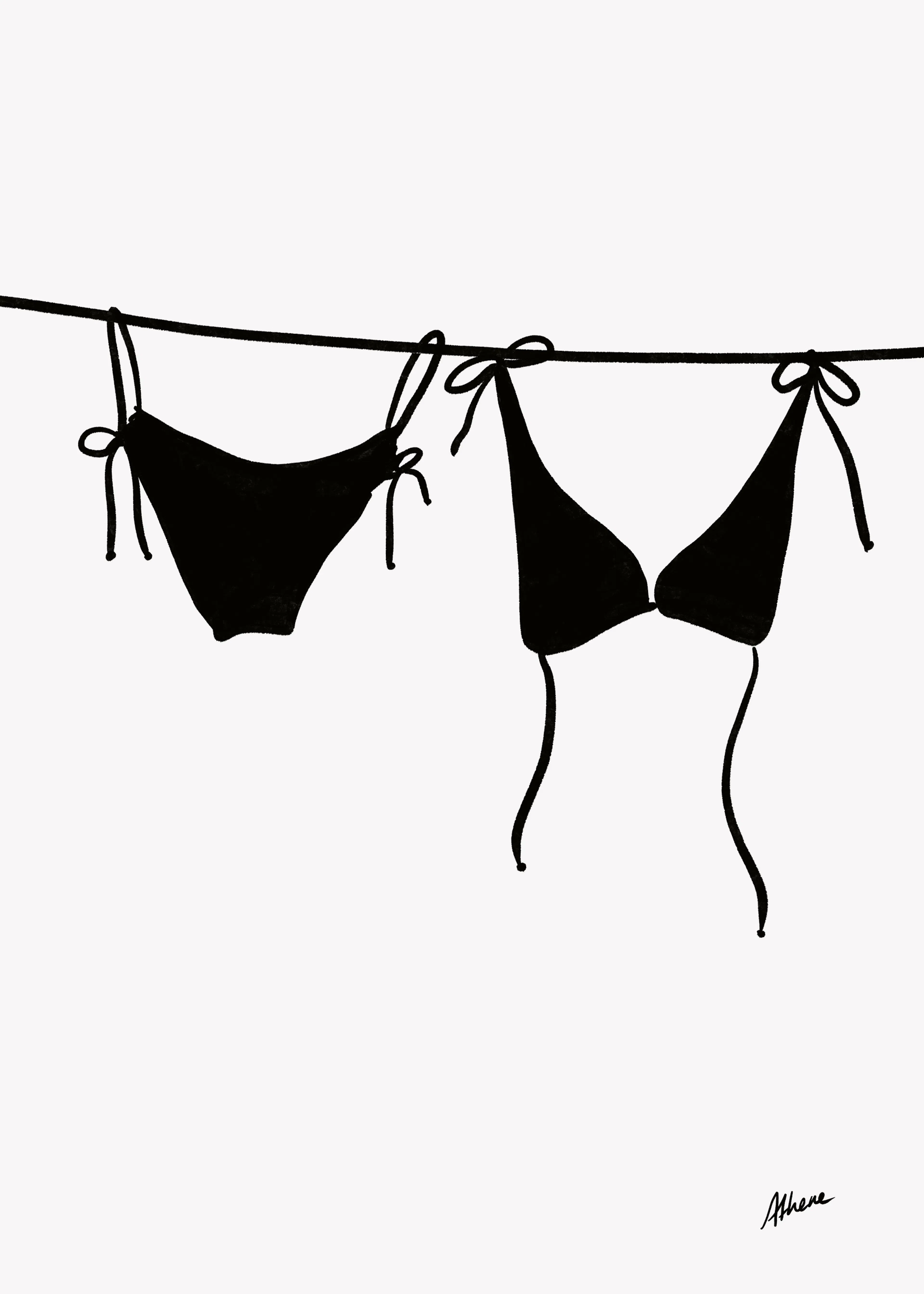 Athene Fritsch - Fekete Bikini Poszter 0