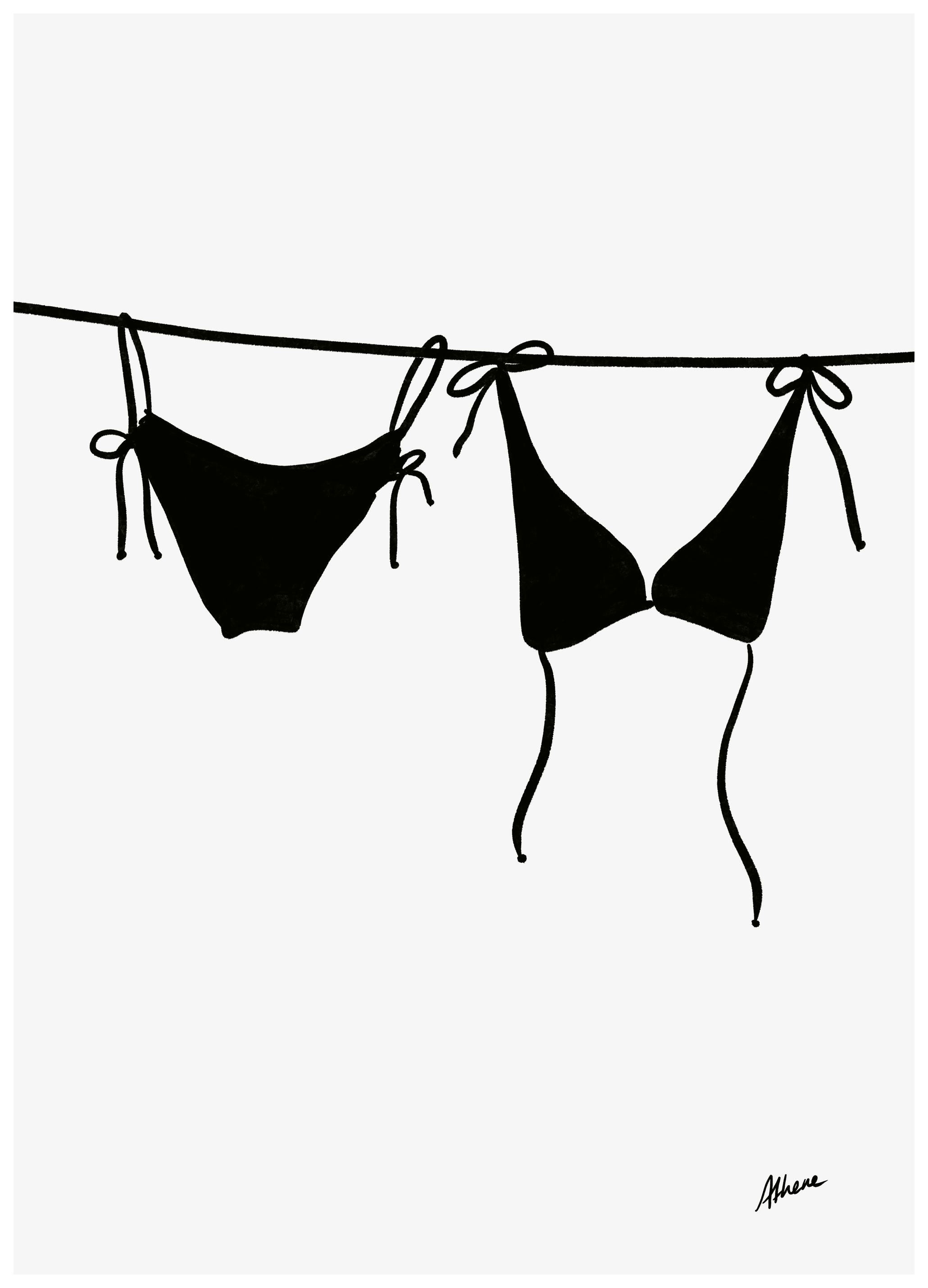 Athene Fritsch - Schwarzer Bikini Poster (30x40 cm) - Poster Store