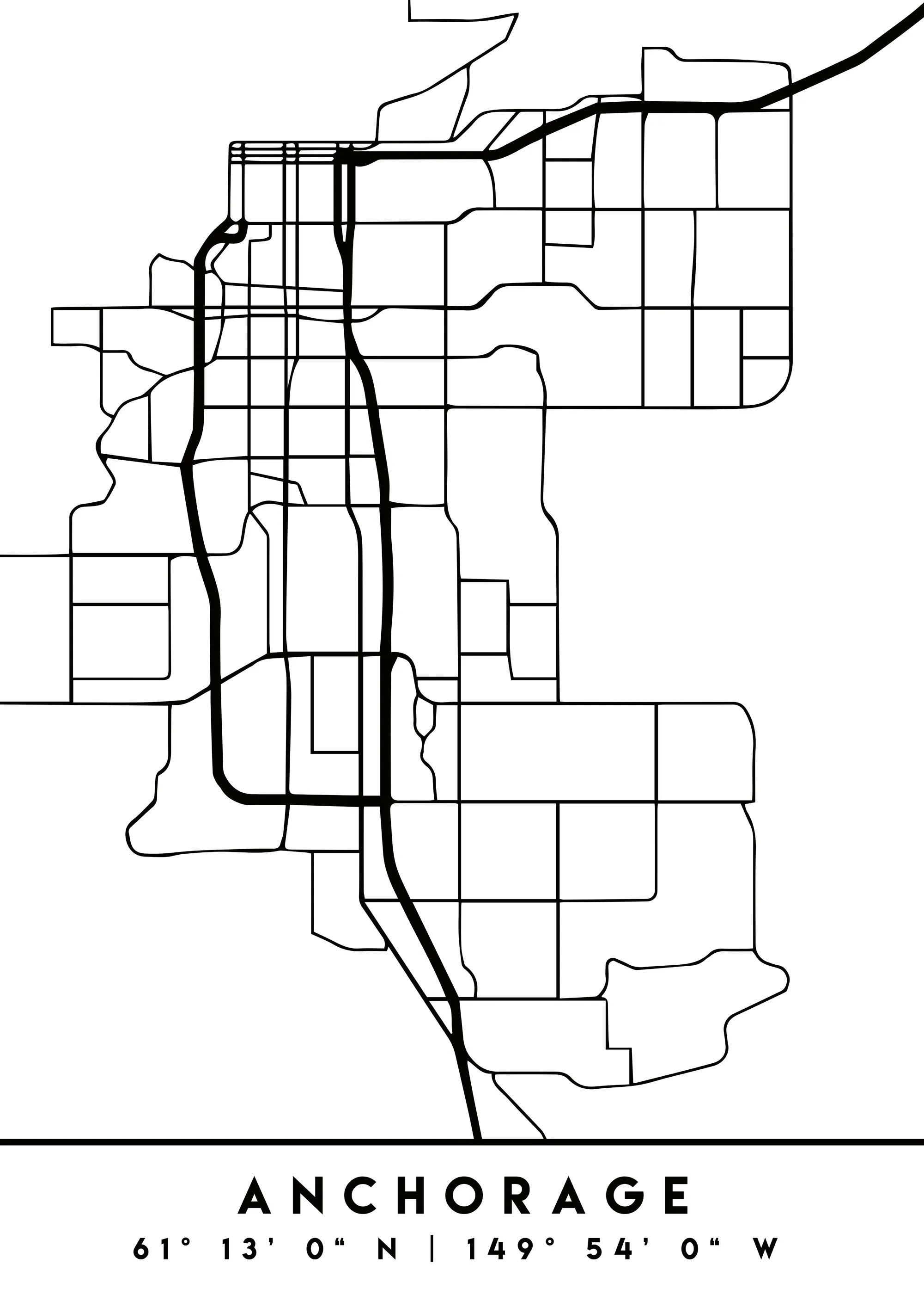 Emiliano Deificus - Anchorage City Map Poster 0