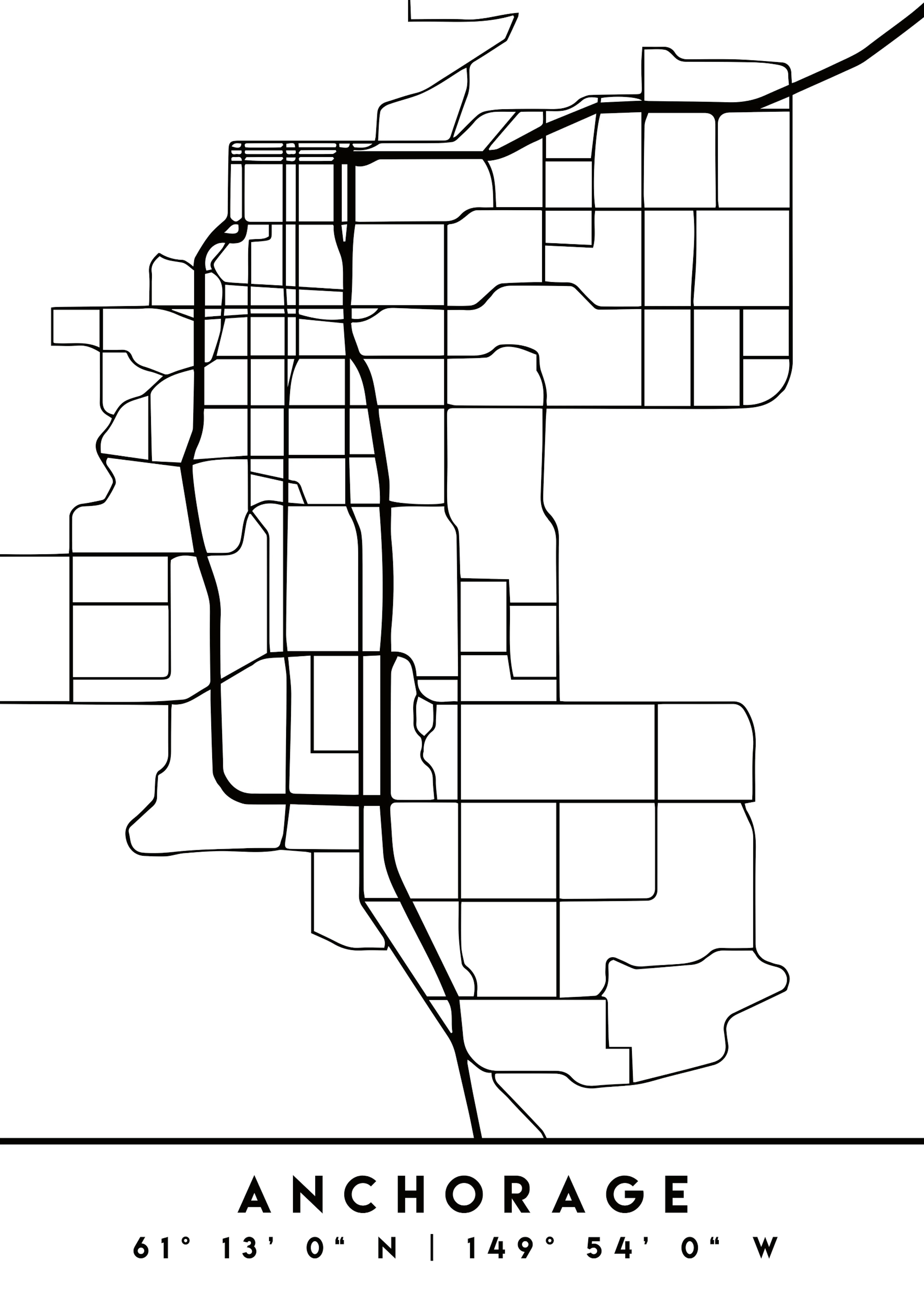 Emiliano Deificus - Anchorage City Map Poster 0