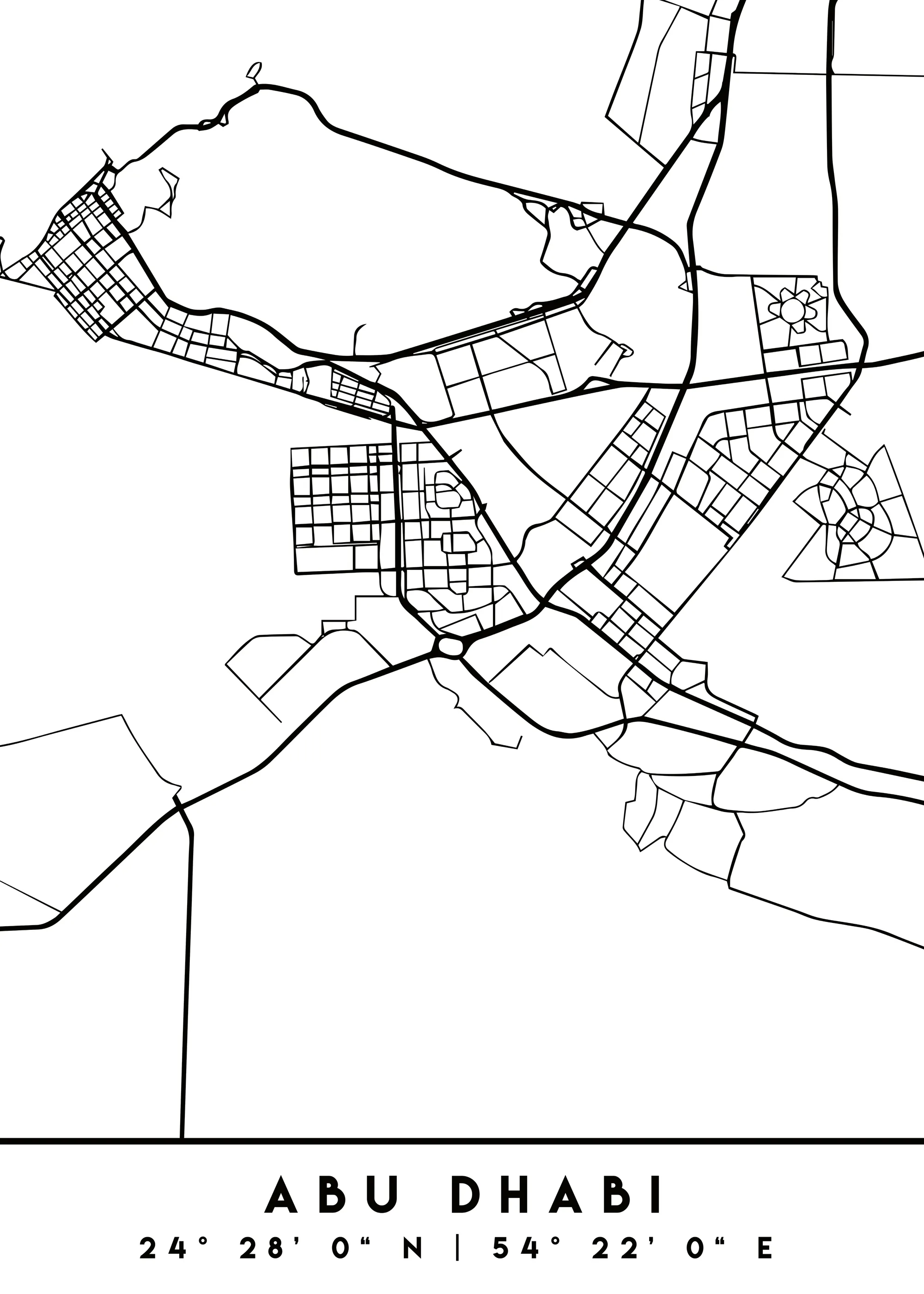 Emiliano Deificus - Abu Dhabi City Map Poster 0