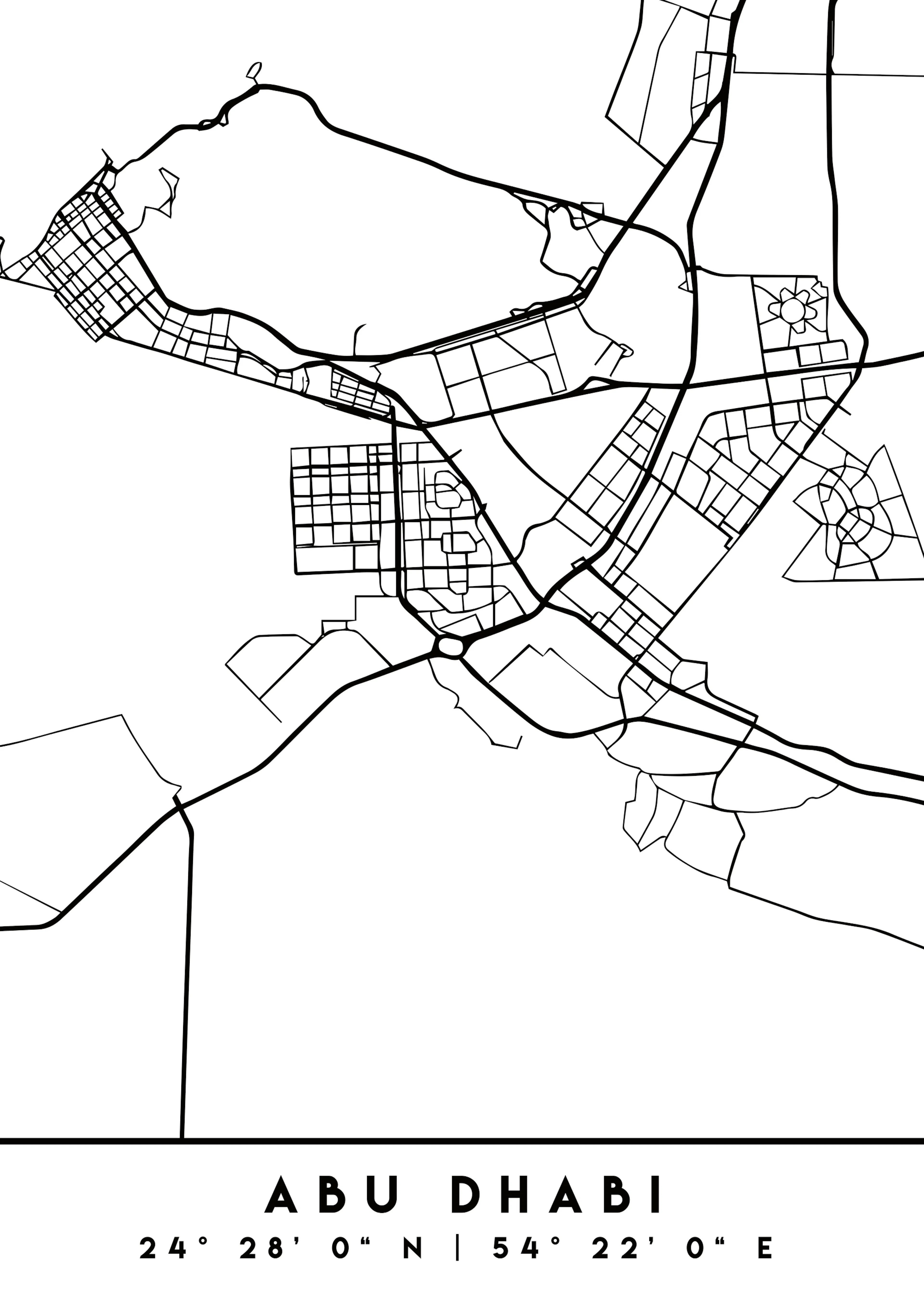 Emiliano Deificus - Abu Dhabi City Map Poster 0