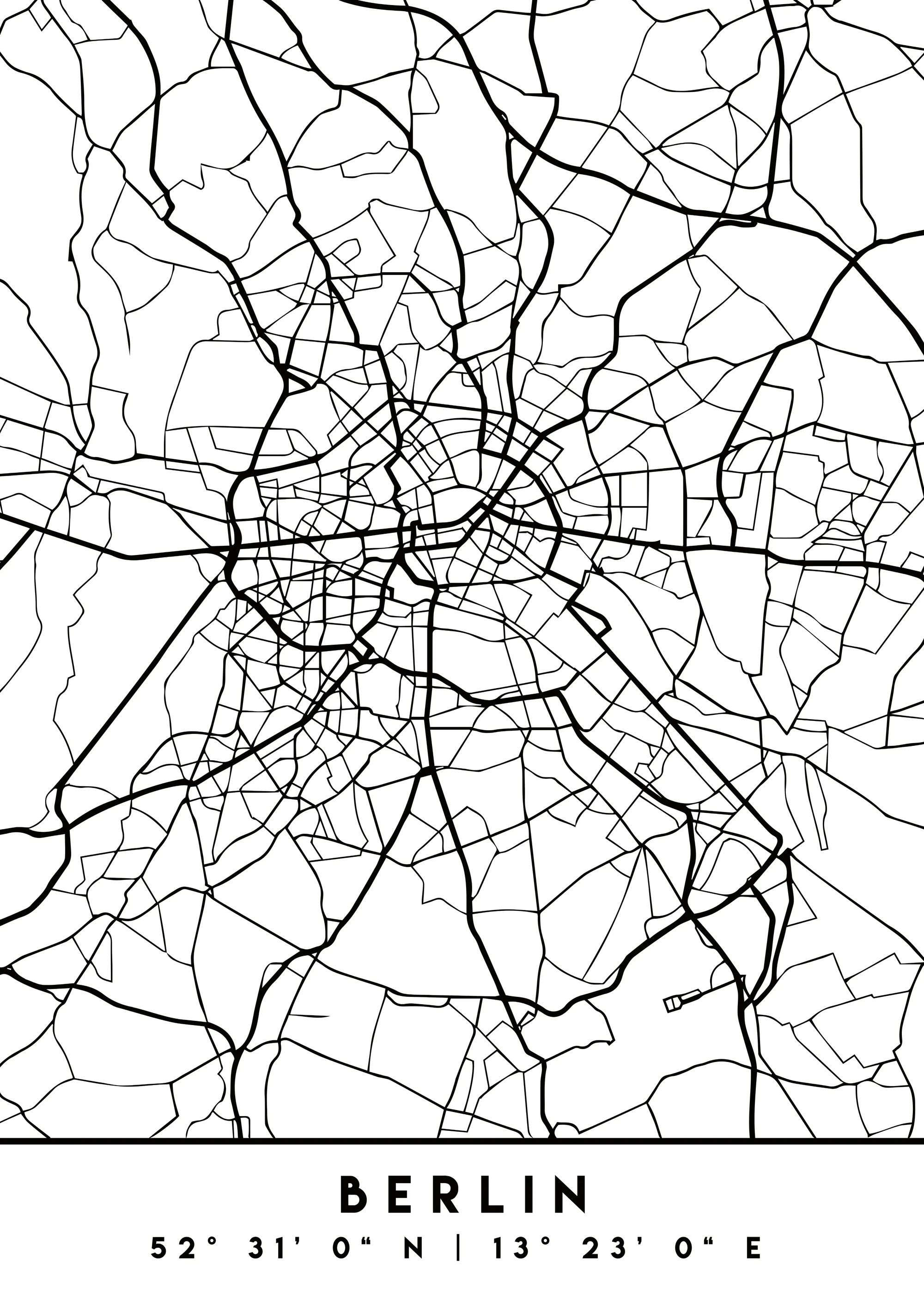 Emiliano Deificus - Berlin Street Map Poster 0