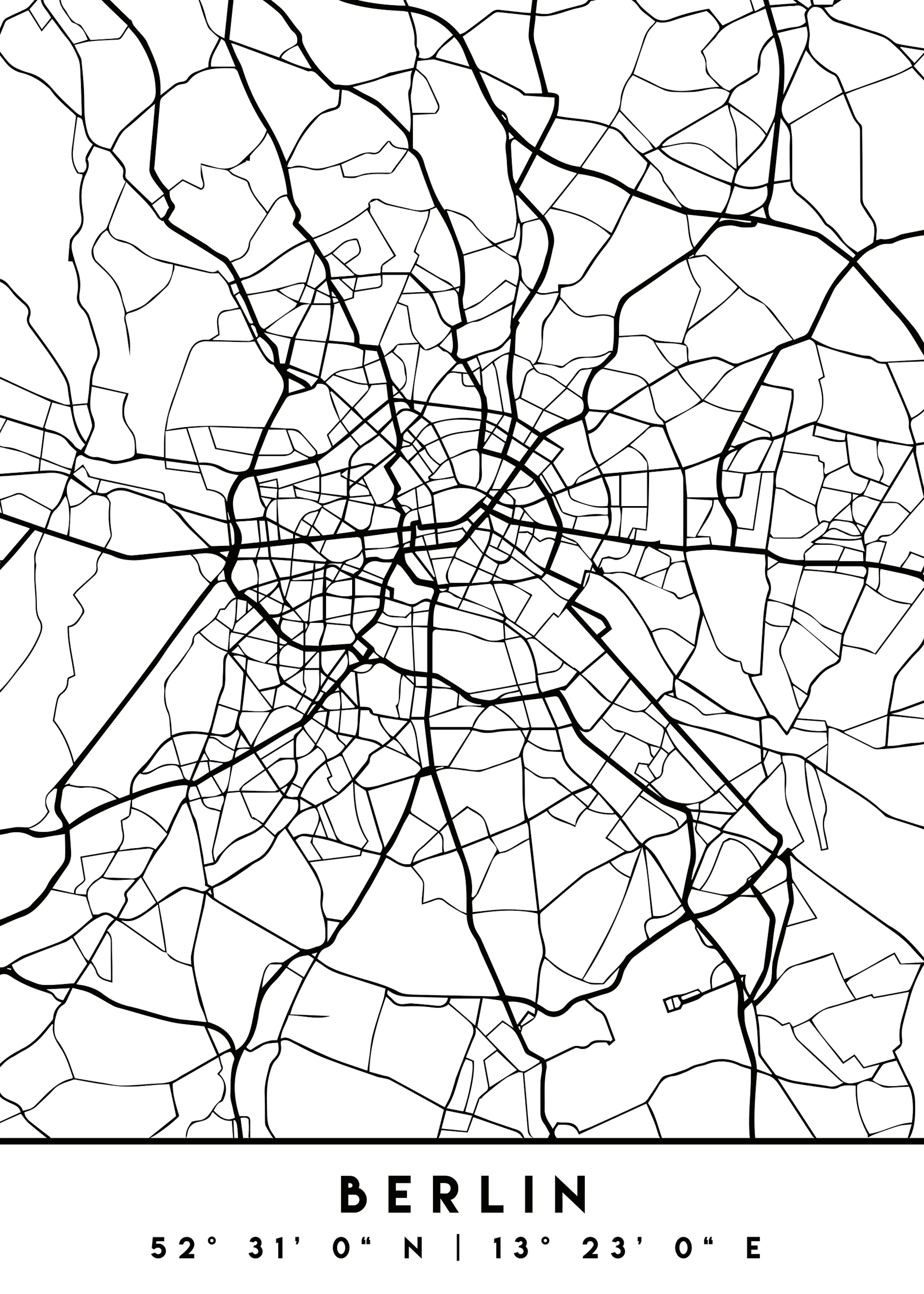 Emiliano Deificus - Berlin Street Map Poster 0